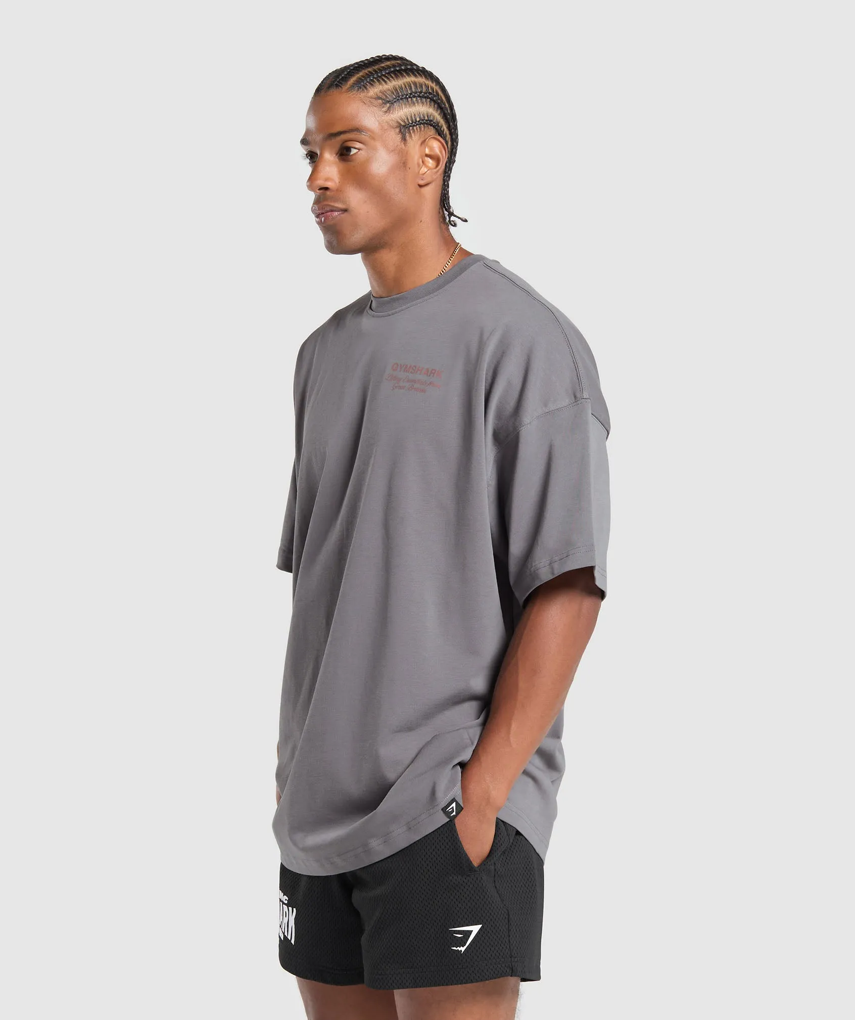 Gymshark British Iron T-Shirt - Brushed Grey sold by Gymshark product image thumbnail 3