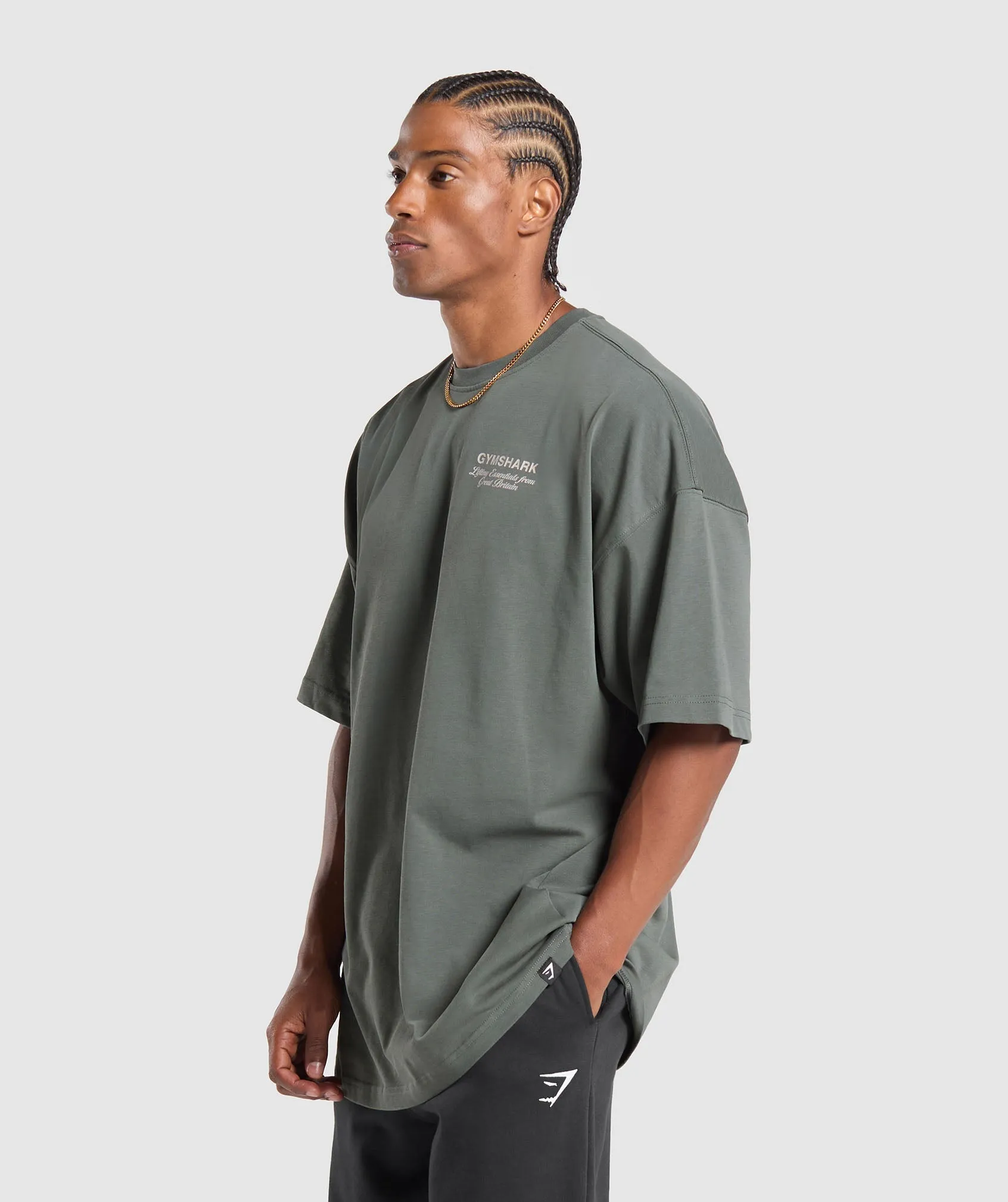Gymshark British Iron T-Shirt - Slate Teal sold by Gymshark product image thumbnail 3