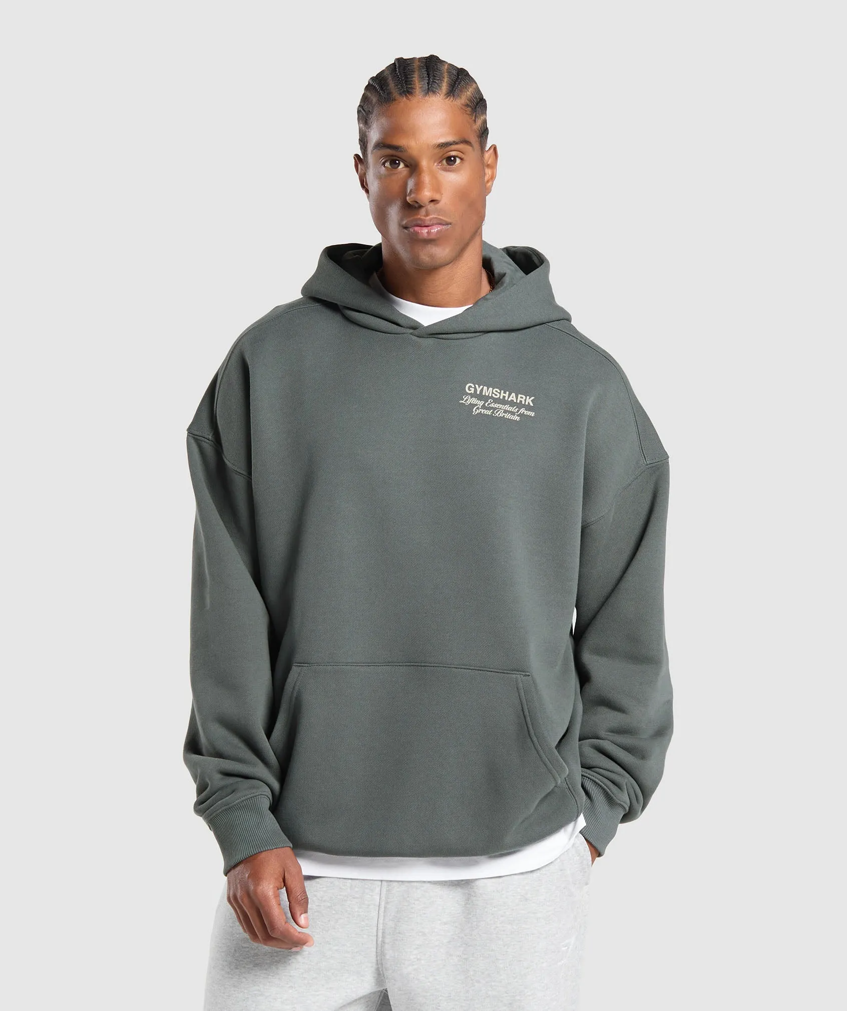 Gymshark British Iron Hoodie - Slate Teal sold by Gymshark product image thumbnail 2
