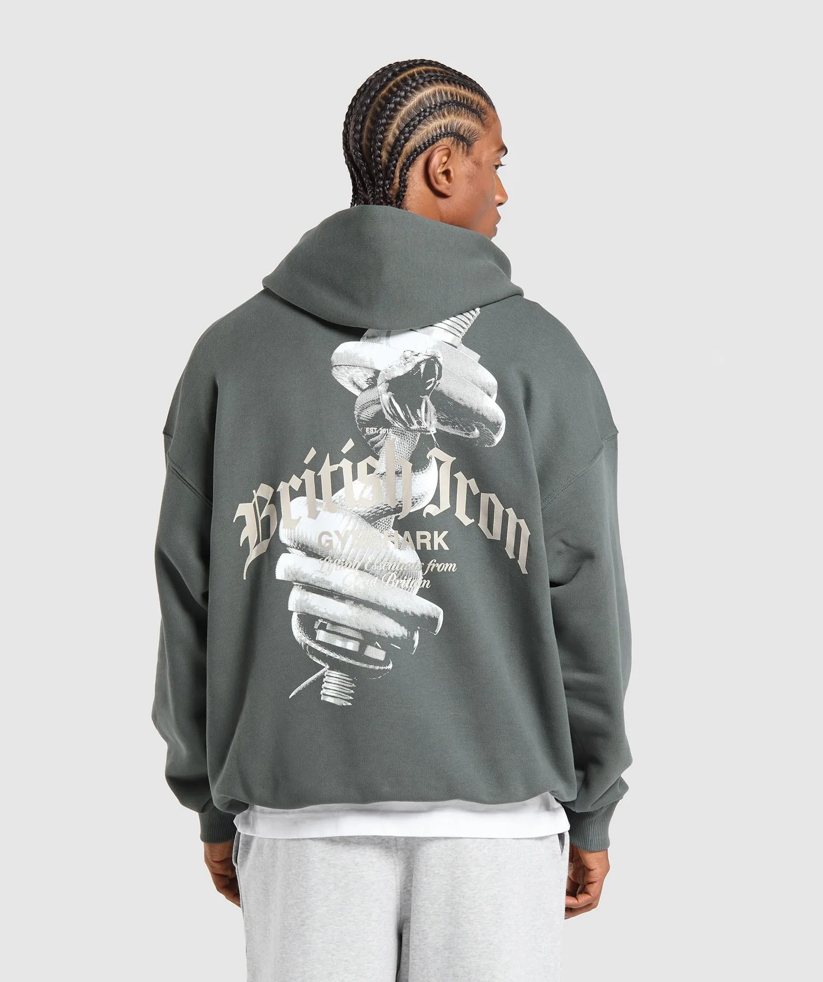 Gymshark British Iron Hoodie - Slate Teal sold by Gymshark