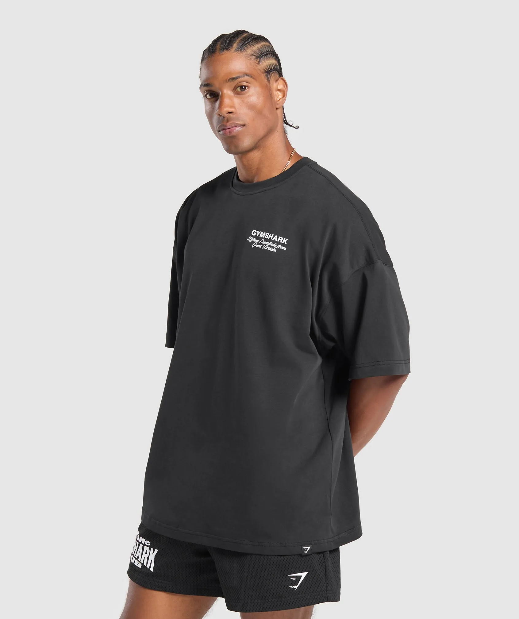 Gymshark British Iron T-Shirt - Black sold by Gymshark product image thumbnail 3