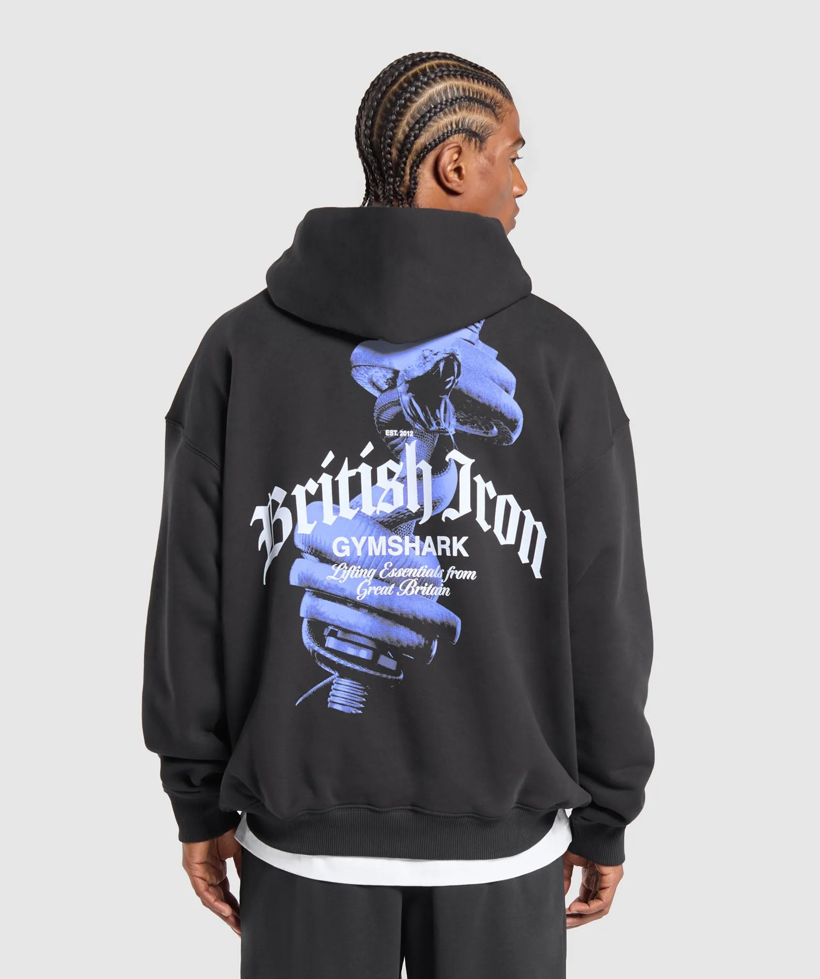 Gymshark British Iron Hoodie - Black sold by Gymshark