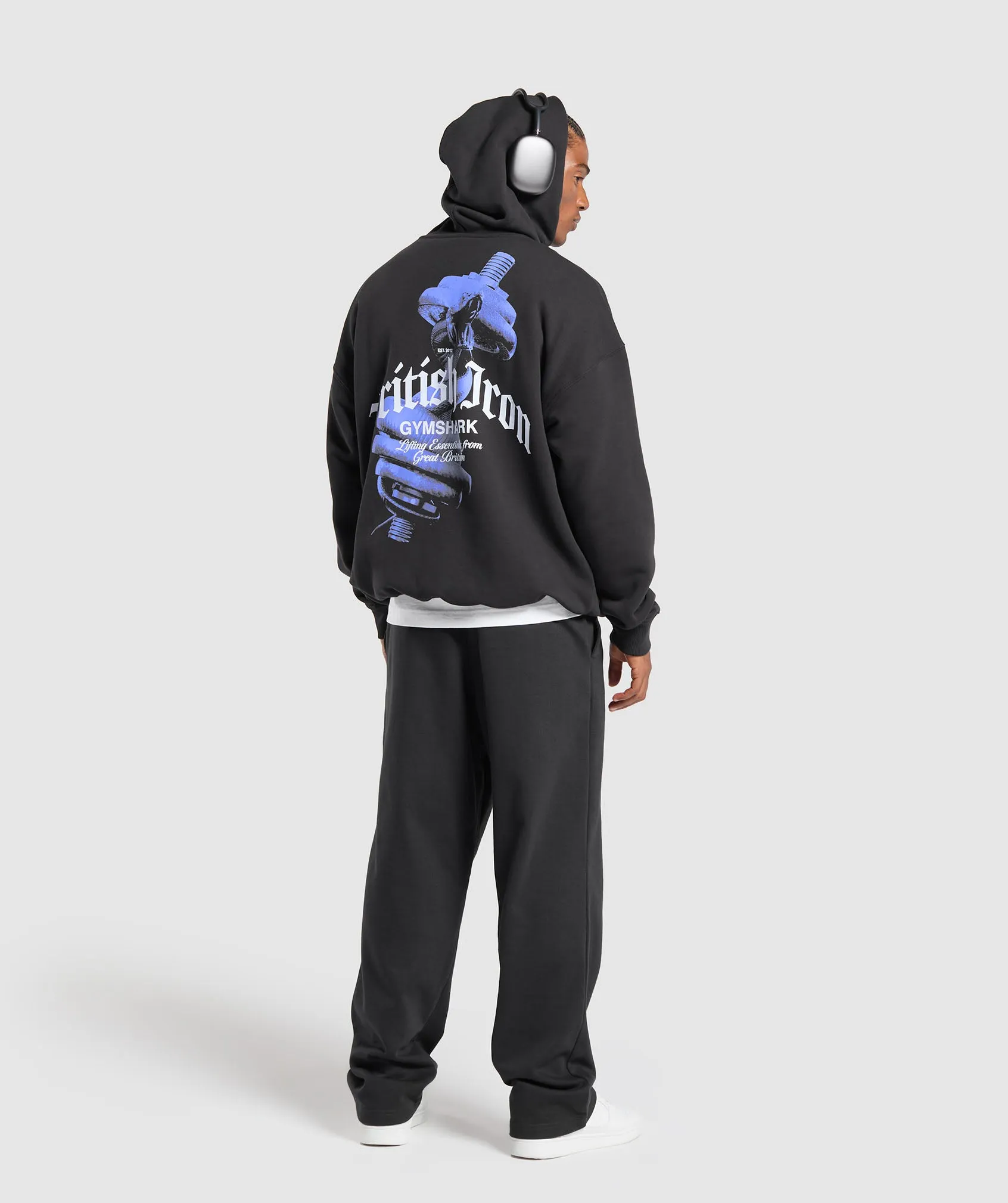Gymshark British Iron Hoodie - Black sold by Gymshark product image thumbnail 4