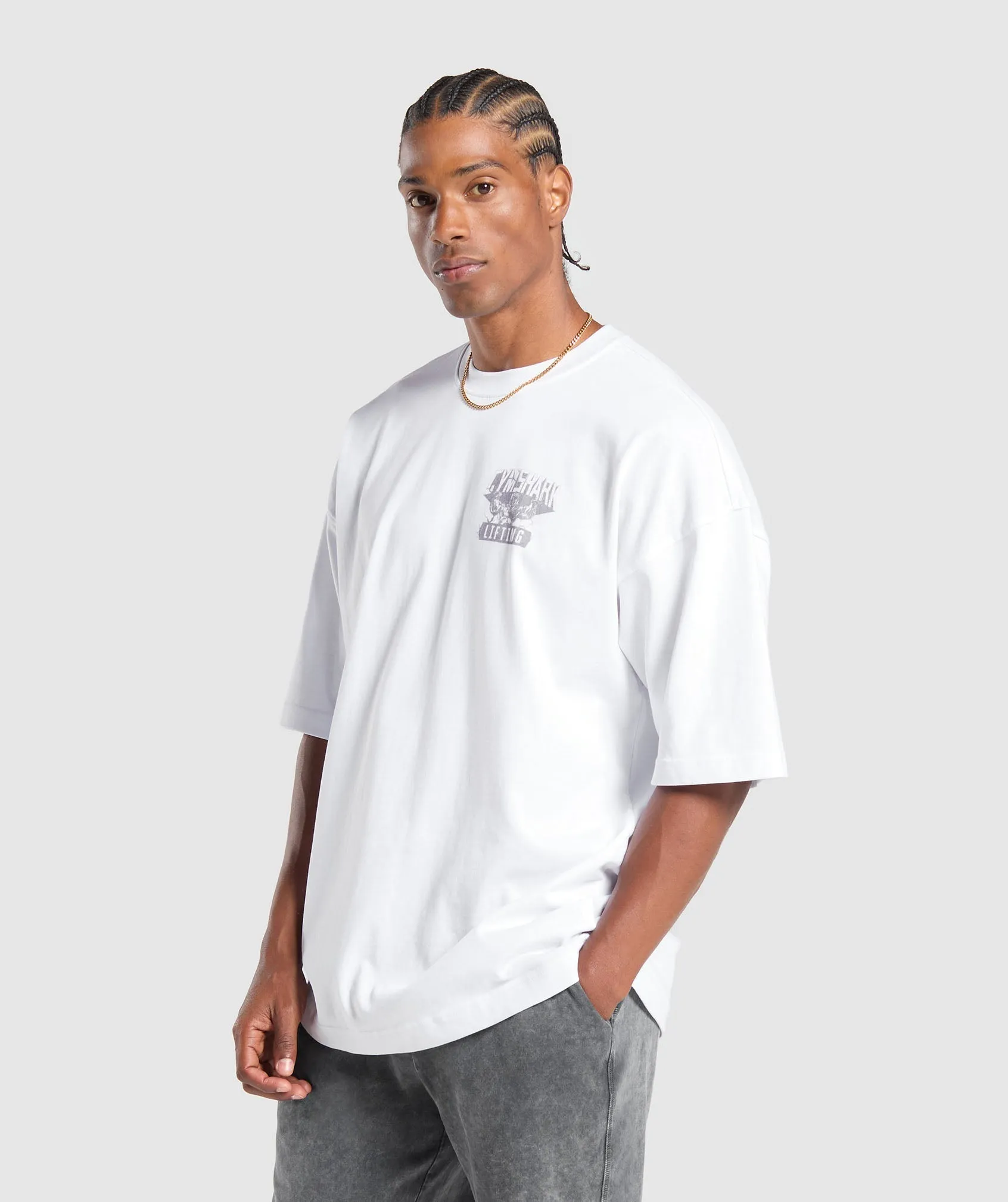 Gymshark Lifting Man T-Shirt - White sold by Gymshark product image thumbnail 3