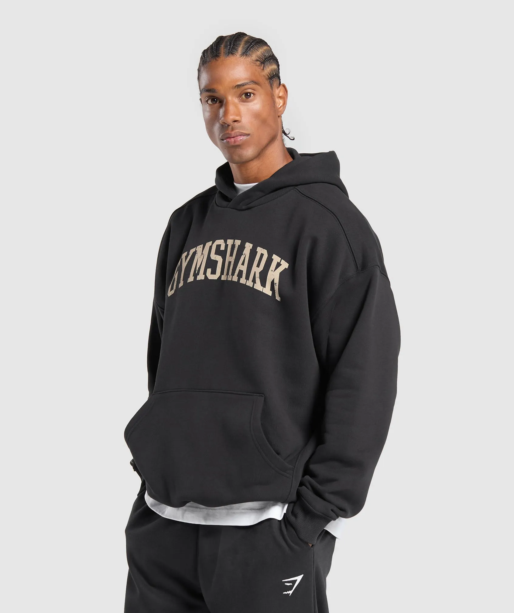 Gymshark Collegiate Hoodie - Black sold by Gymshark product image thumbnail 3