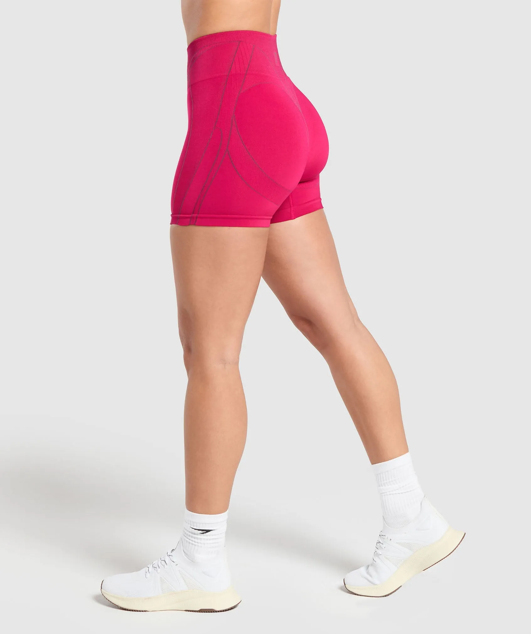 Gymshark Apex Contrast Shorts - Build Pink/Asphalt Grey sold by Gymshark product image thumbnail 4