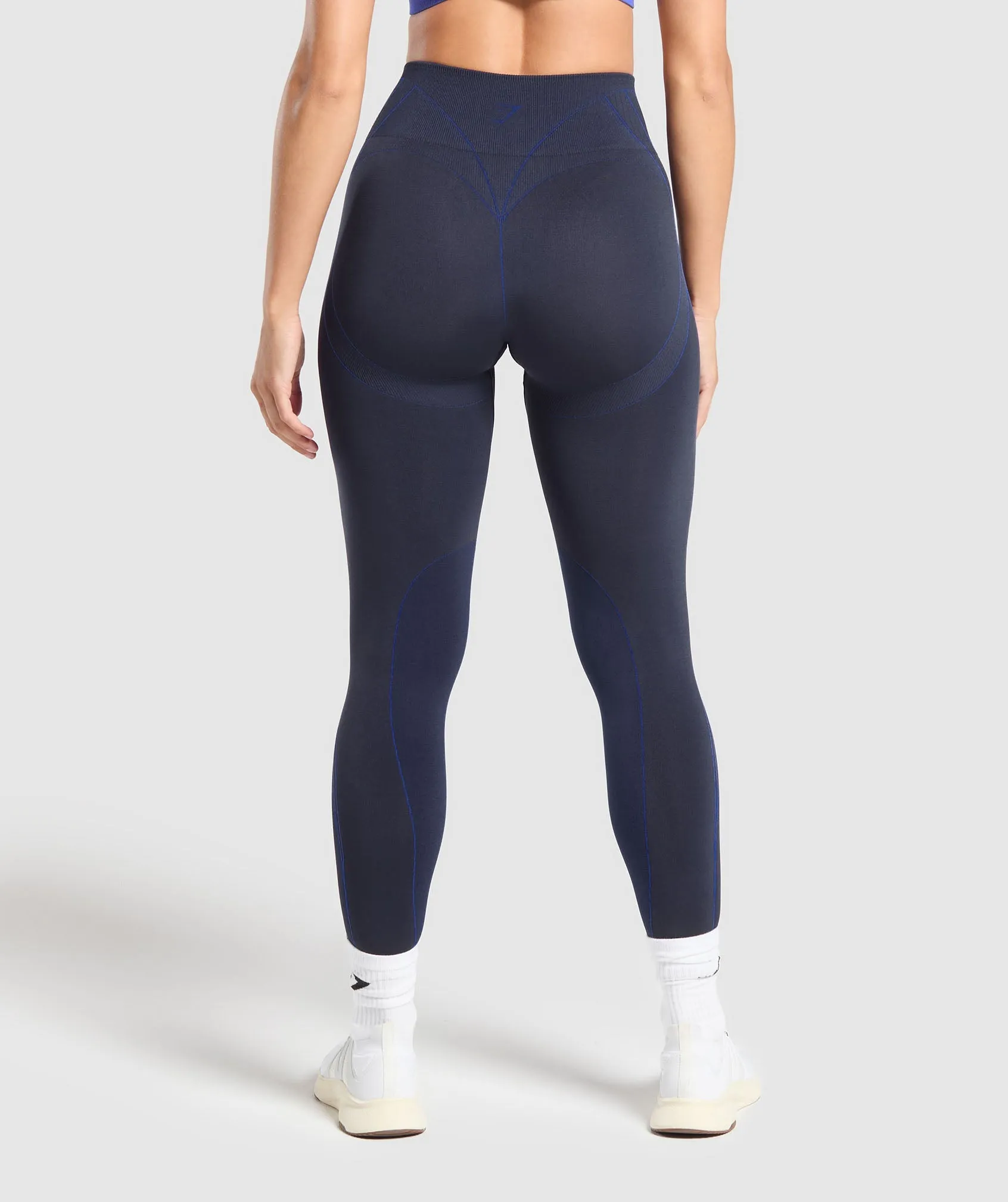 Gymshark Apex Contrast Leggings - Heavy Blue/Force Blue sold by Gymshark product image thumbnail 2