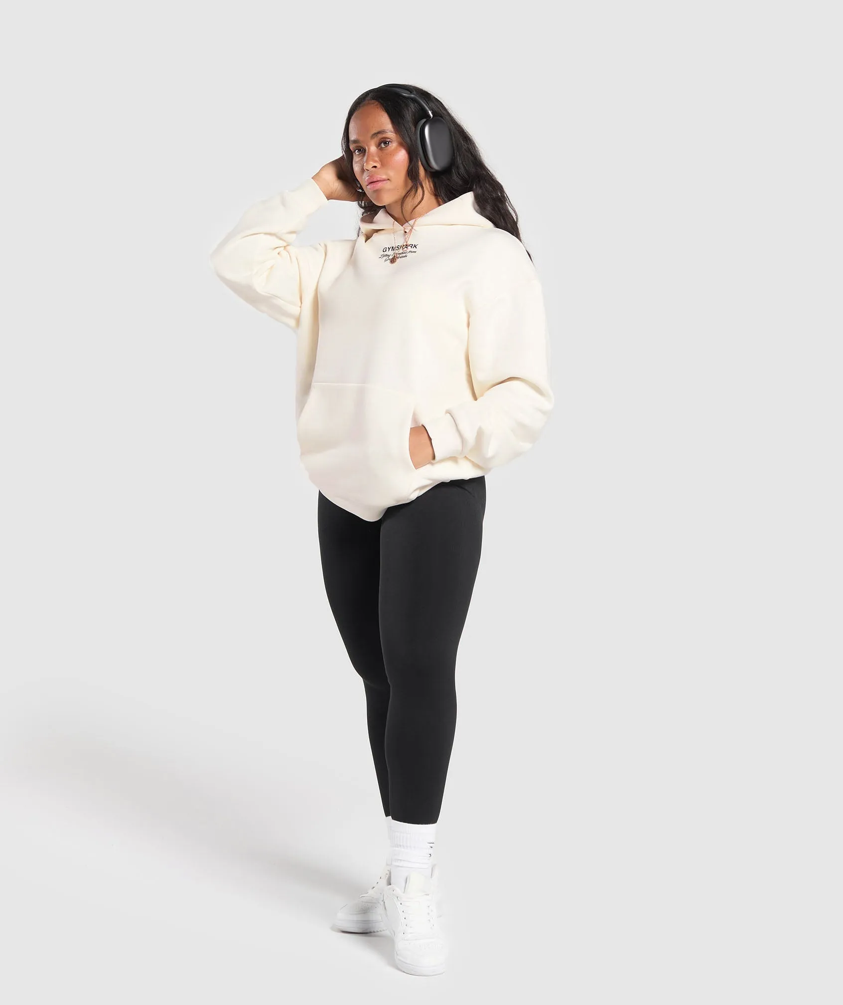 Gymshark British Iron Heavyweight Hoodie - Soft White sold by Gymshark product image thumbnail 4