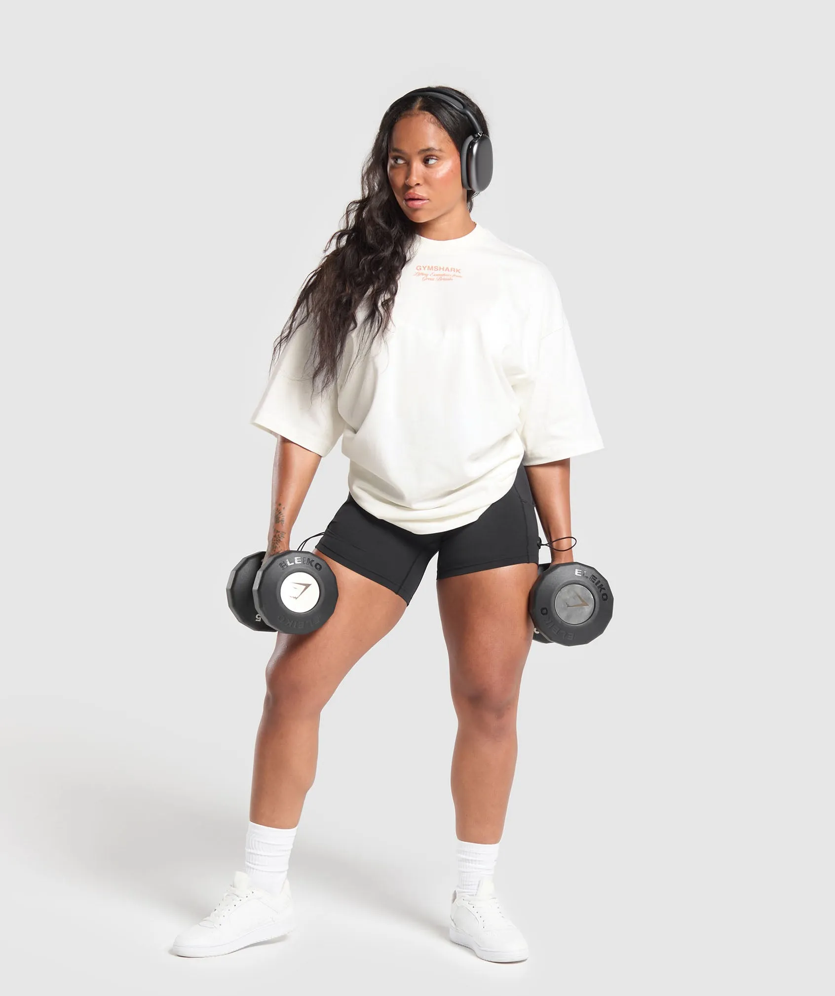 Gymshark British Iron Heavyweight T-Shirt - Soft White sold by Gymshark product image thumbnail 4