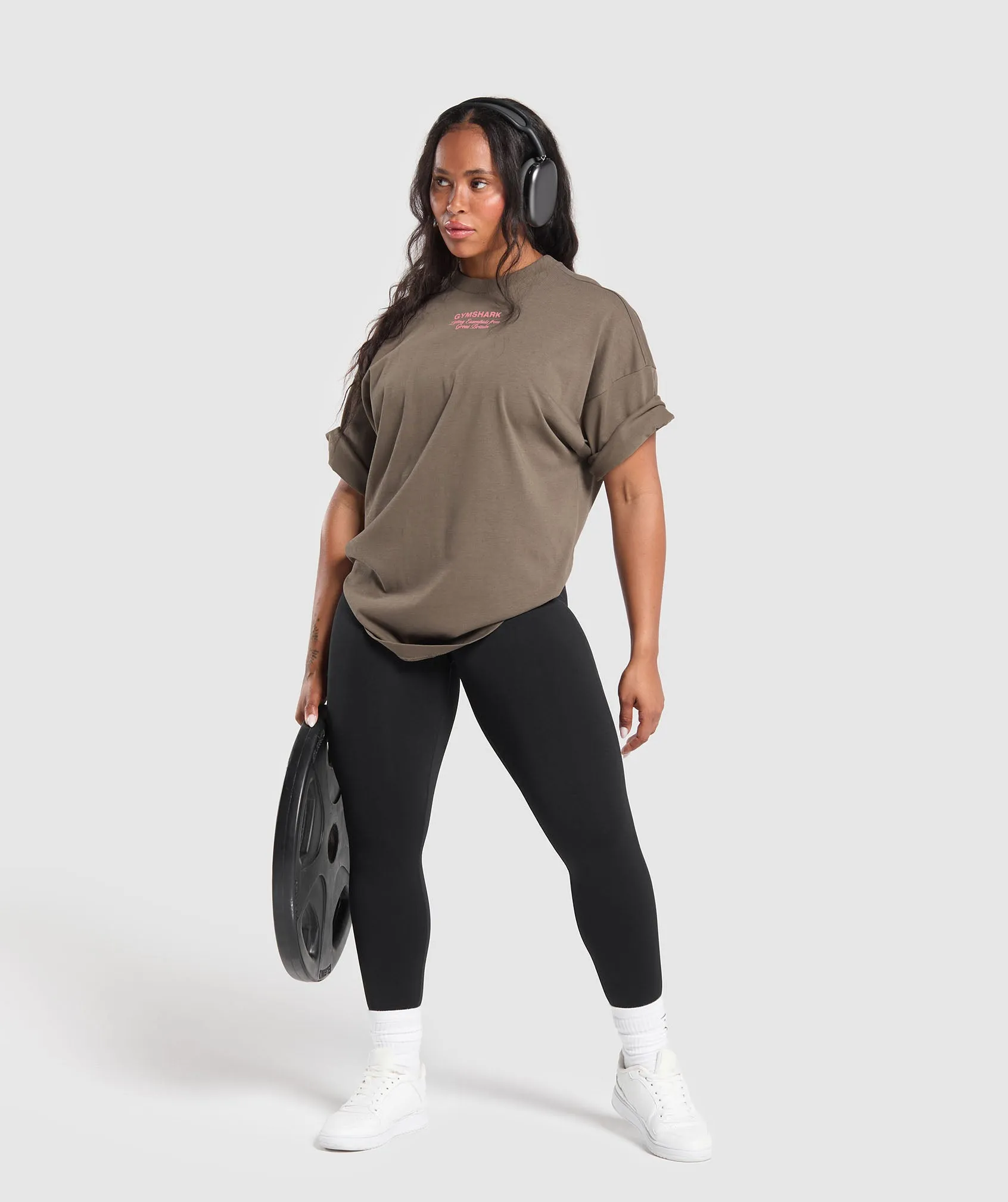 Gymshark British Iron Heavyweight T-Shirt - Camo Brown sold by Gymshark product image thumbnail 4