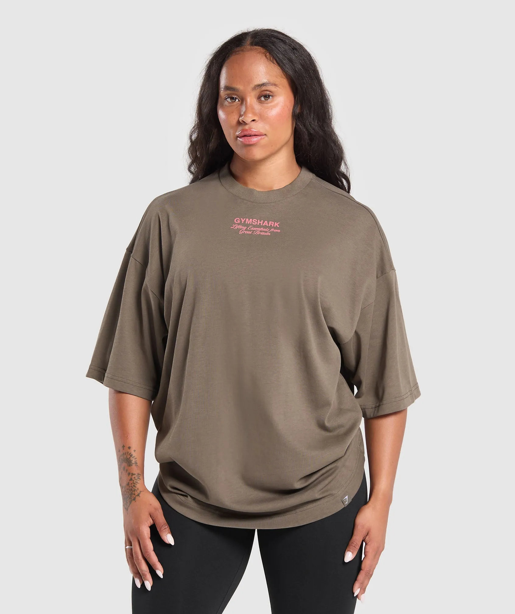 Gymshark British Iron Heavyweight T-Shirt - Camo Brown sold by Gymshark product image thumbnail 3