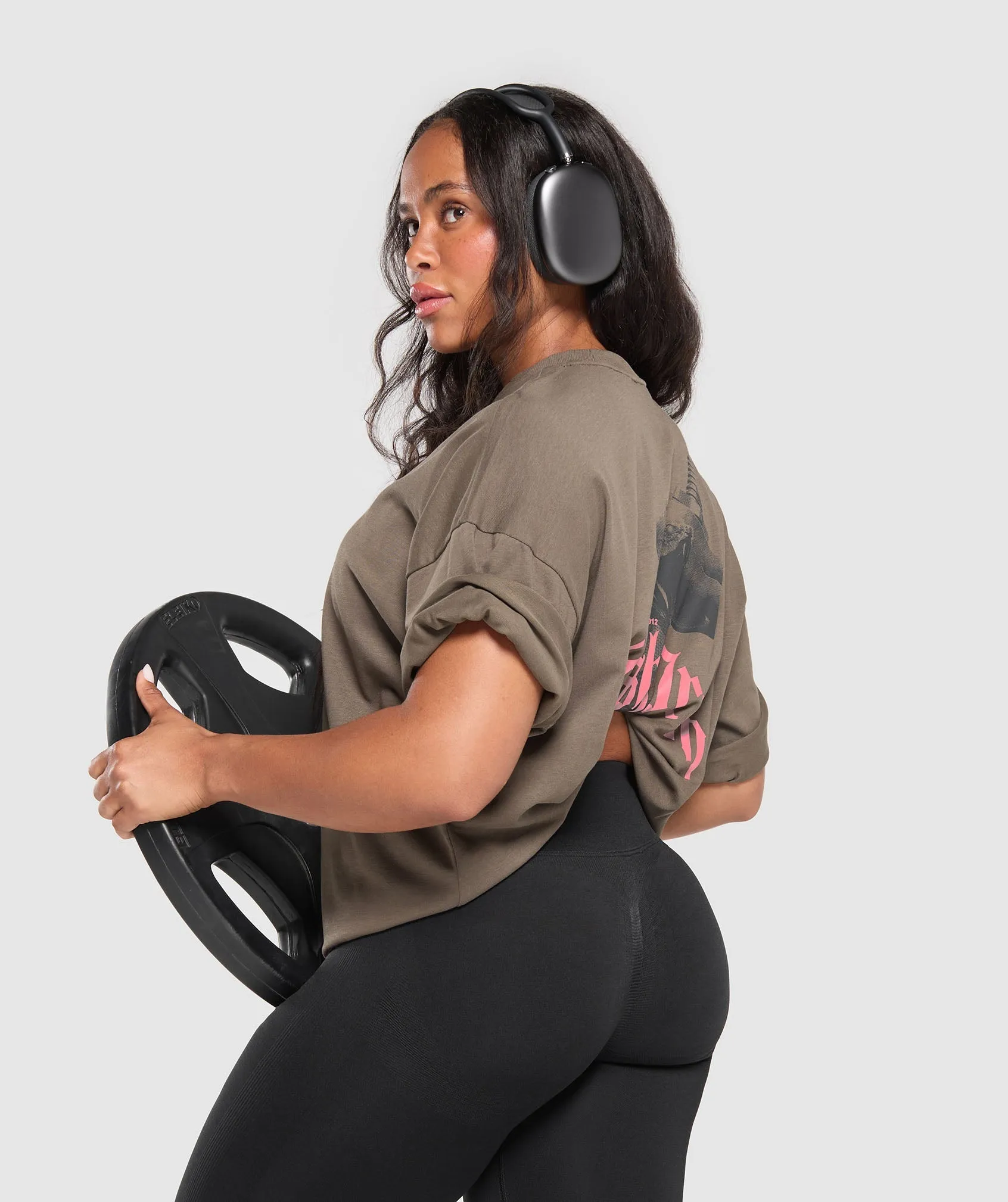 Gymshark British Iron Heavyweight T-Shirt - Camo Brown sold by Gymshark product image thumbnail 5