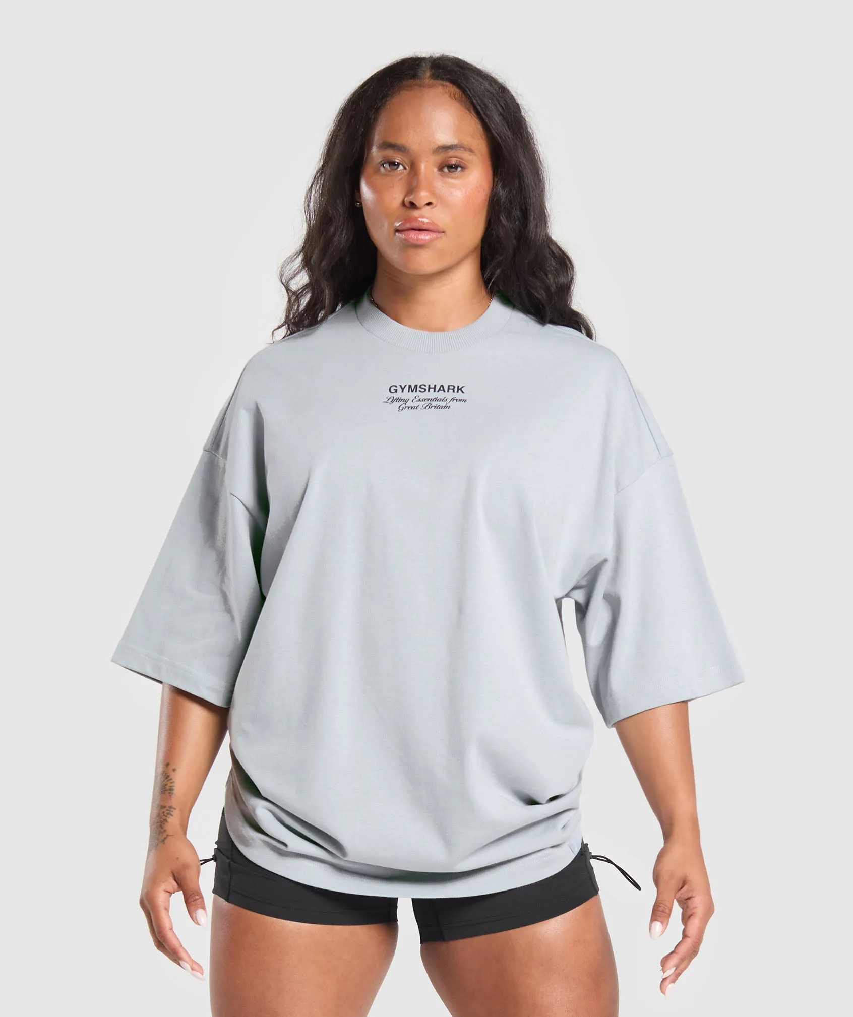 Gymshark British Iron Heavyweight T-Shirt - Ice Grey sold by Gymshark product image thumbnail 2