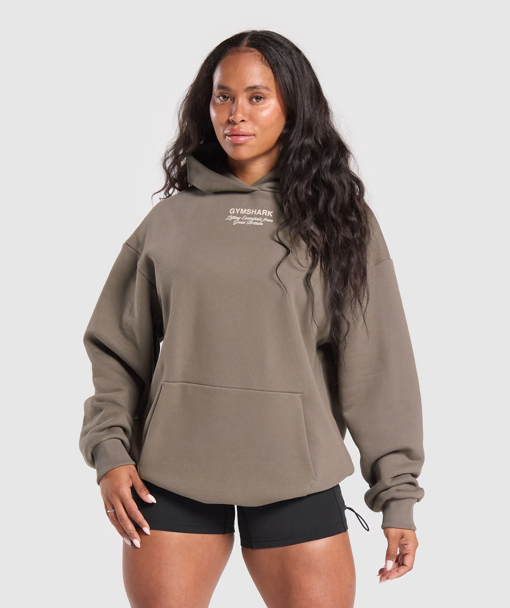 Gymshark British Iron Heavyweight Hoodie - Camo Brown sold by Gymshark product image thumbnail 2