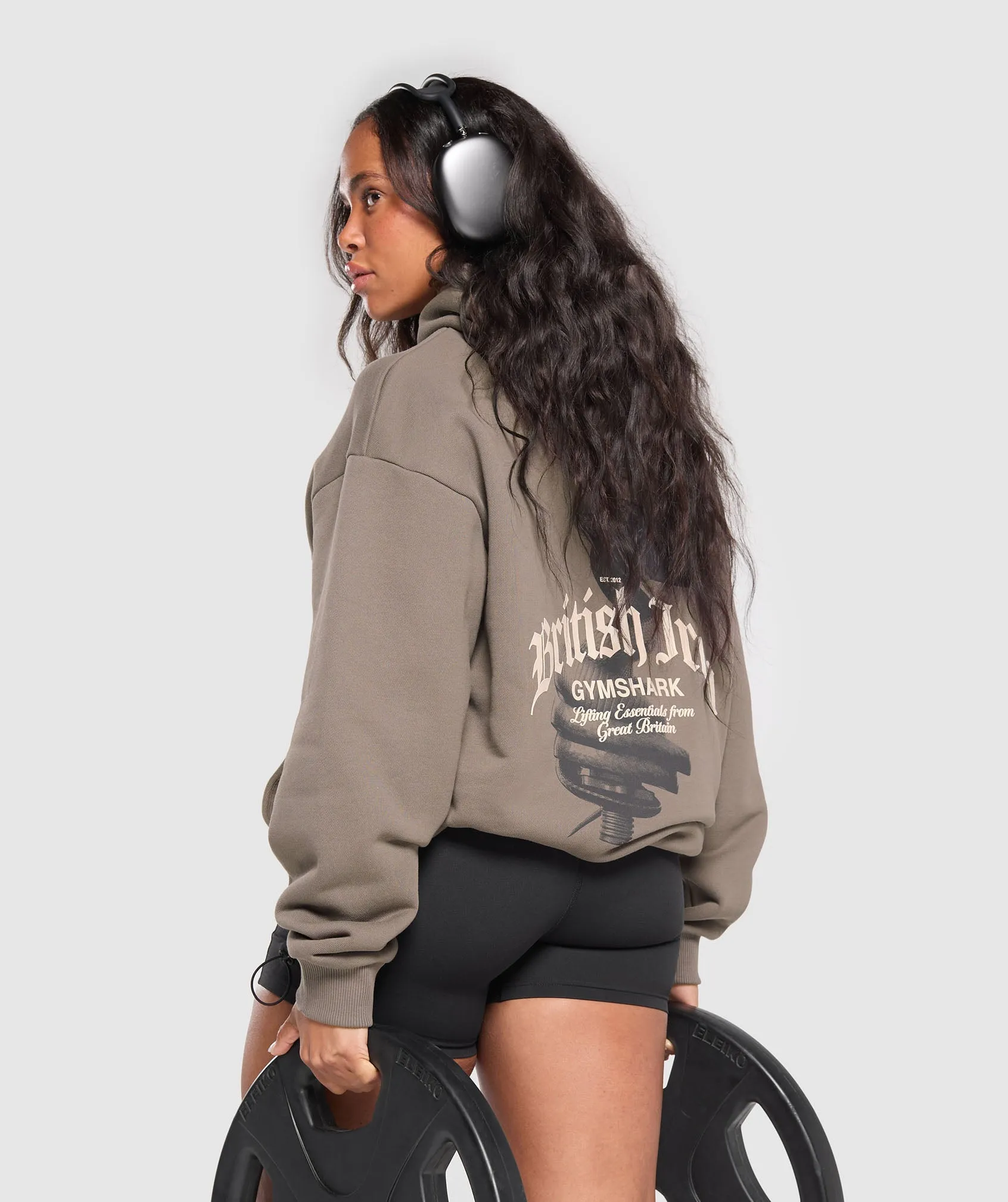 Gymshark British Iron Heavyweight Hoodie - Camo Brown sold by Gymshark product image thumbnail 5