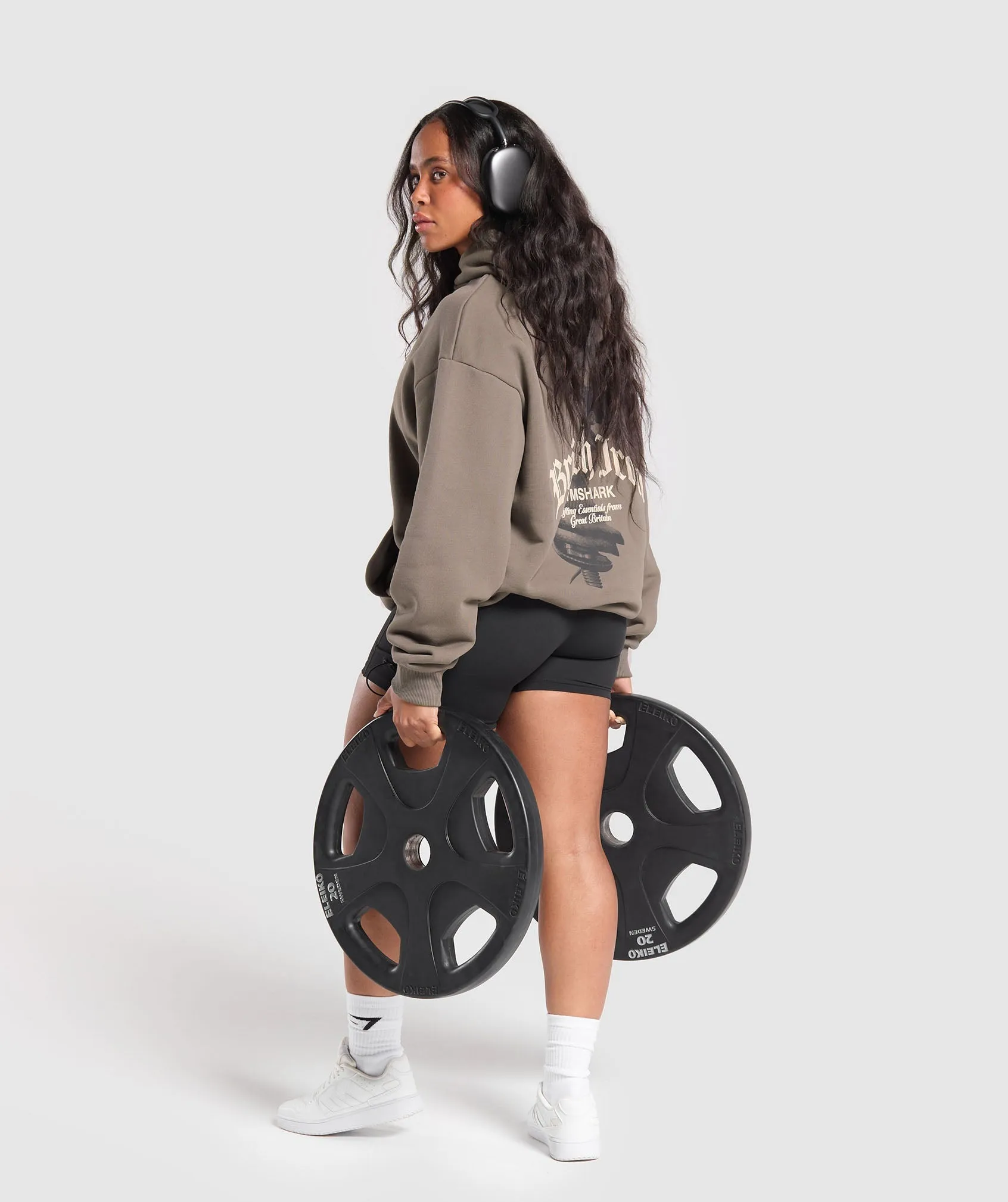 Gymshark British Iron Heavyweight Hoodie - Camo Brown sold by Gymshark product image thumbnail 4