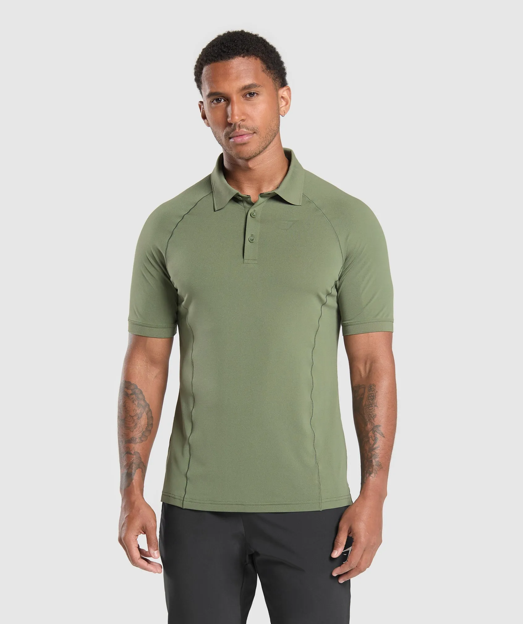 Gymshark Performance Polo Shirt - Core Olive sold by Gymshark