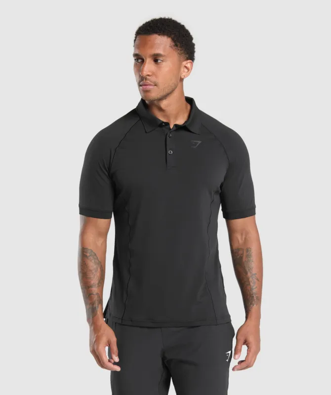 Gymshark Performance Polo Shirt - Black sold by Gymshark