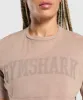 Gymshark Collegiate Shadow Washed Crop Top - Stone Pink sold by Gymshark