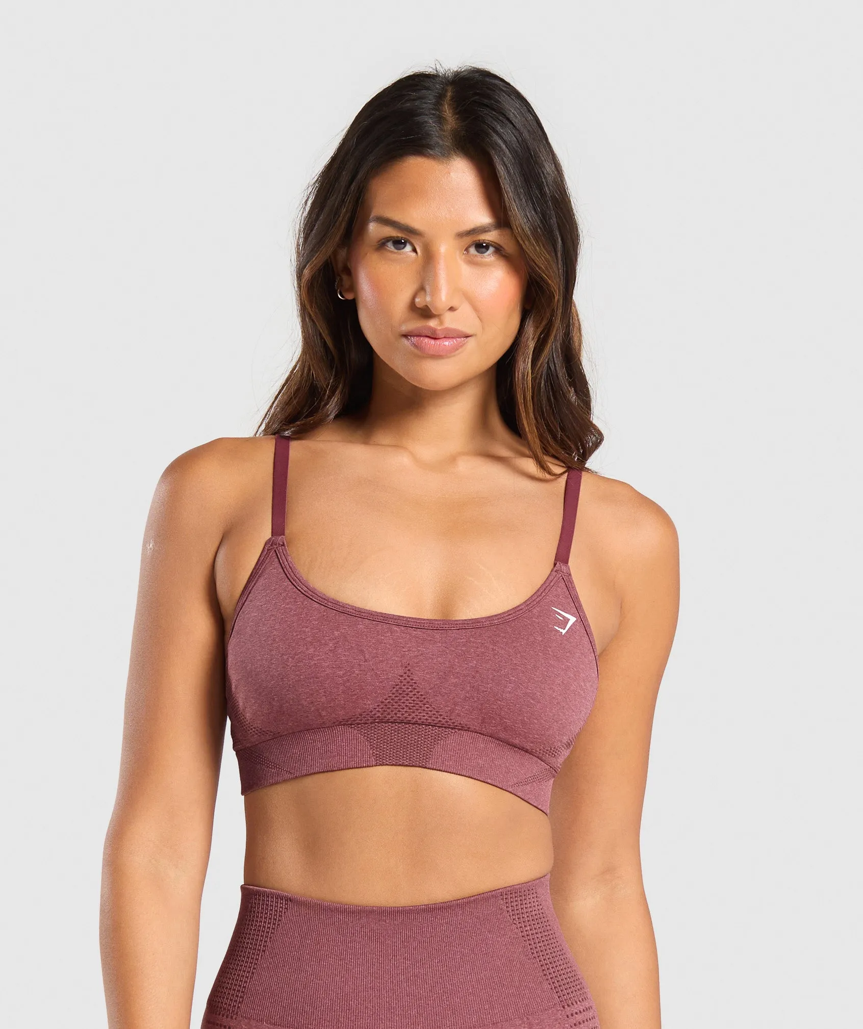 Gymshark Vital Sports Bra - Burgundy Pink Marl sold by Gymshark