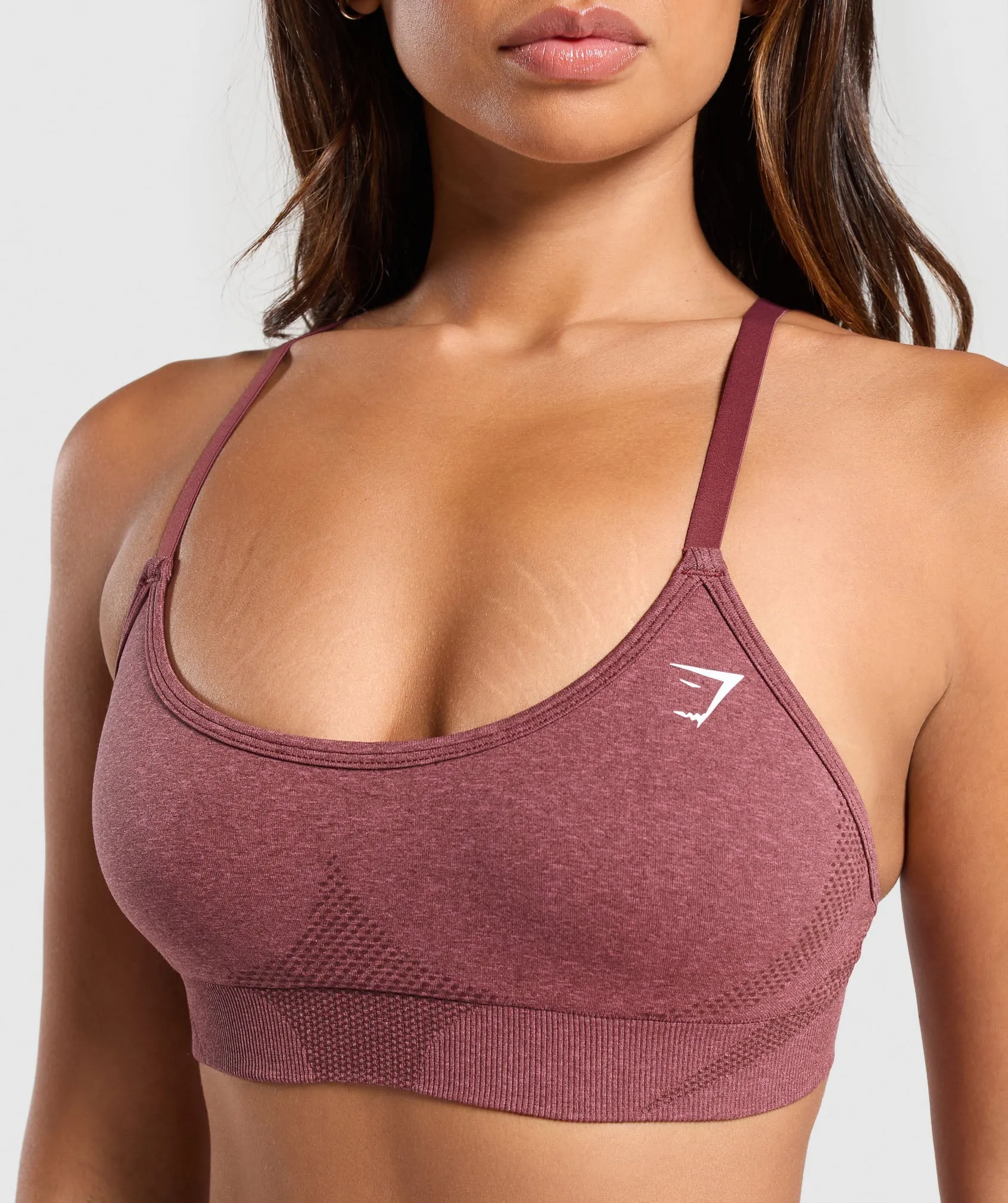 Gymshark Vital Sports Bra - Burgundy Pink Marl sold by Gymshark product image thumbnail 4