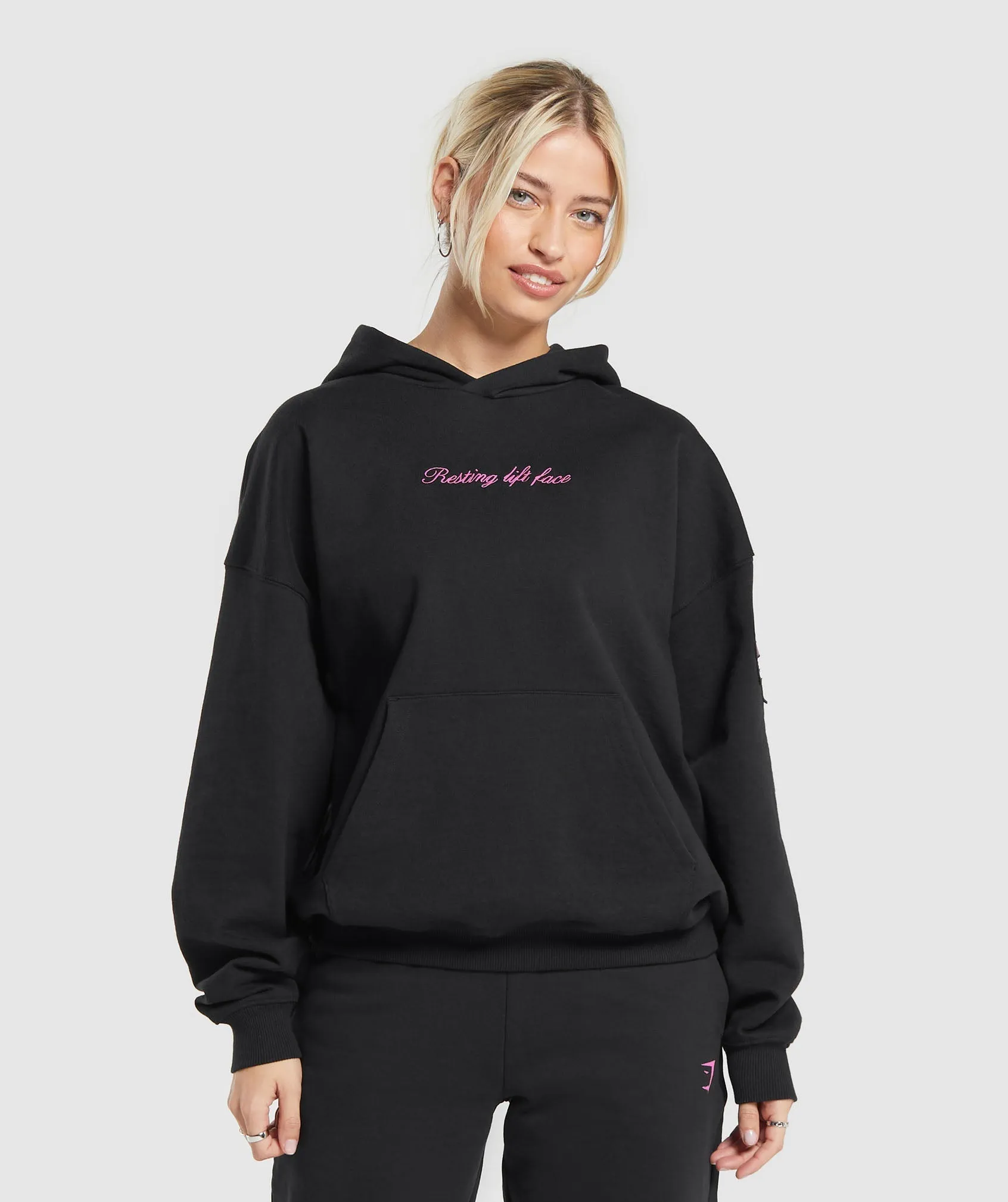 Gymshark Tattoo Oversized Hoodie - Black sold by Gymshark