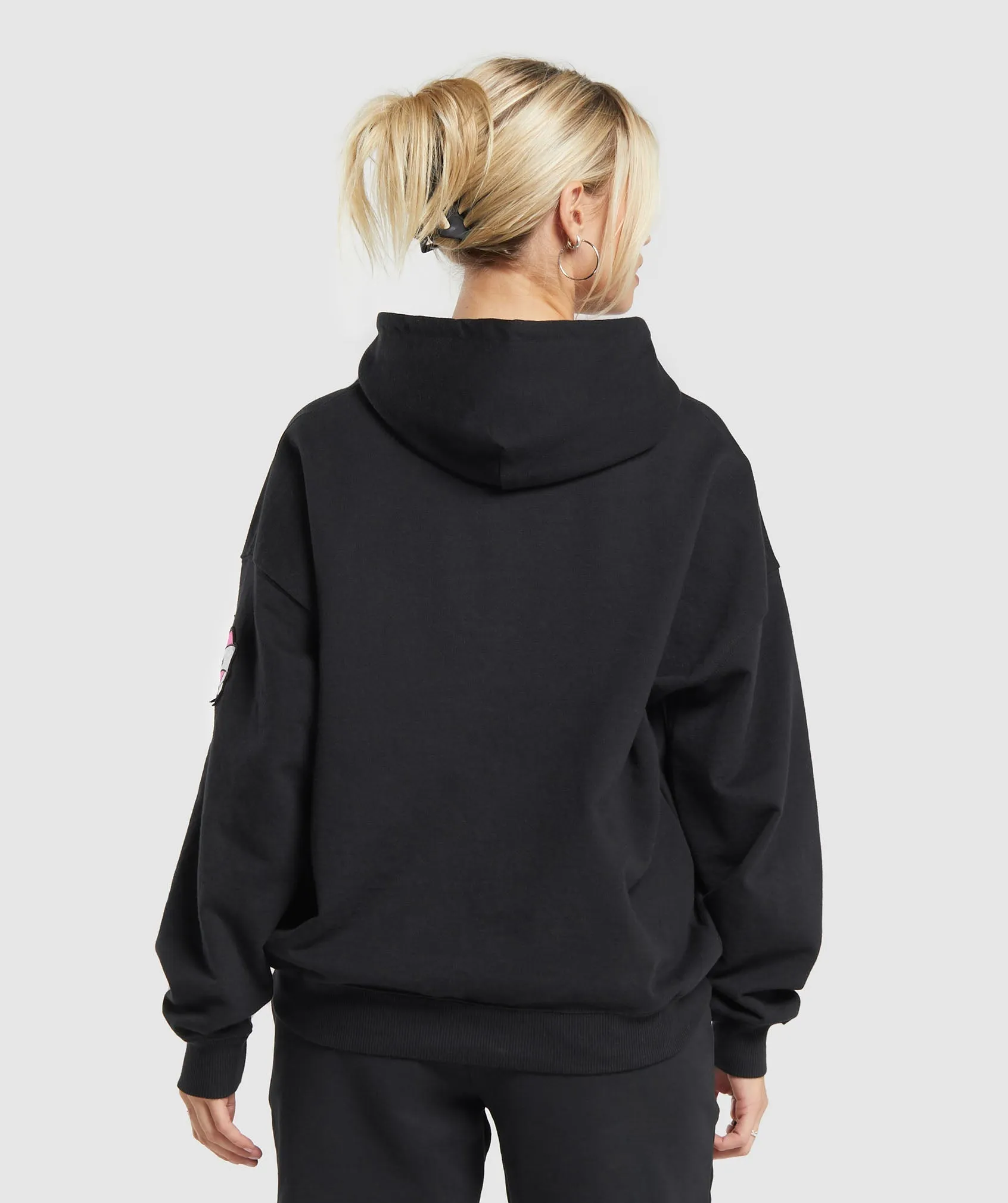 Gymshark Tattoo Oversized Hoodie - Black sold by Gymshark product image thumbnail 3