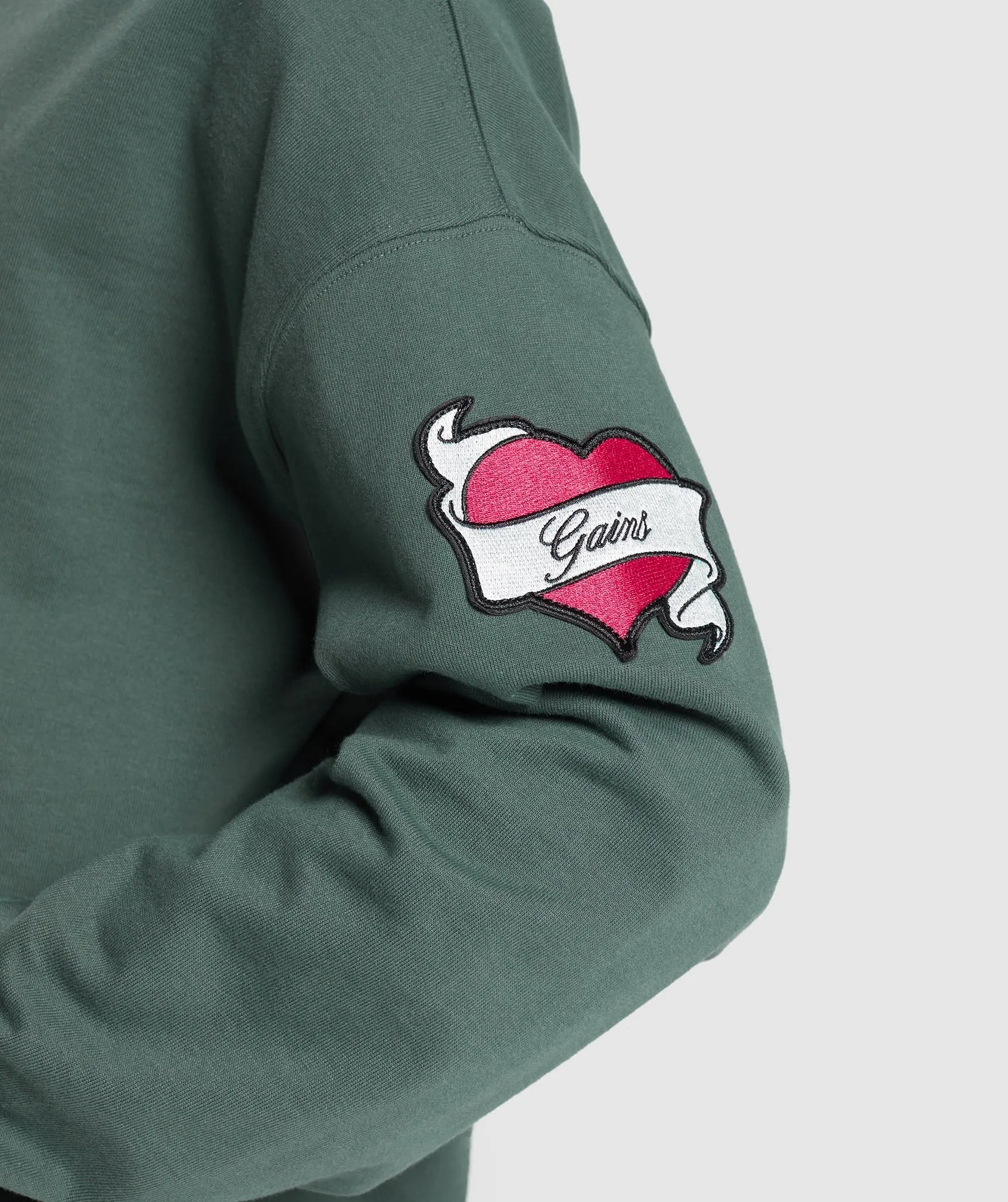 Gymshark Tattoo Oversized Hoodie - Slate Teal sold by Gymshark product image thumbnail 5