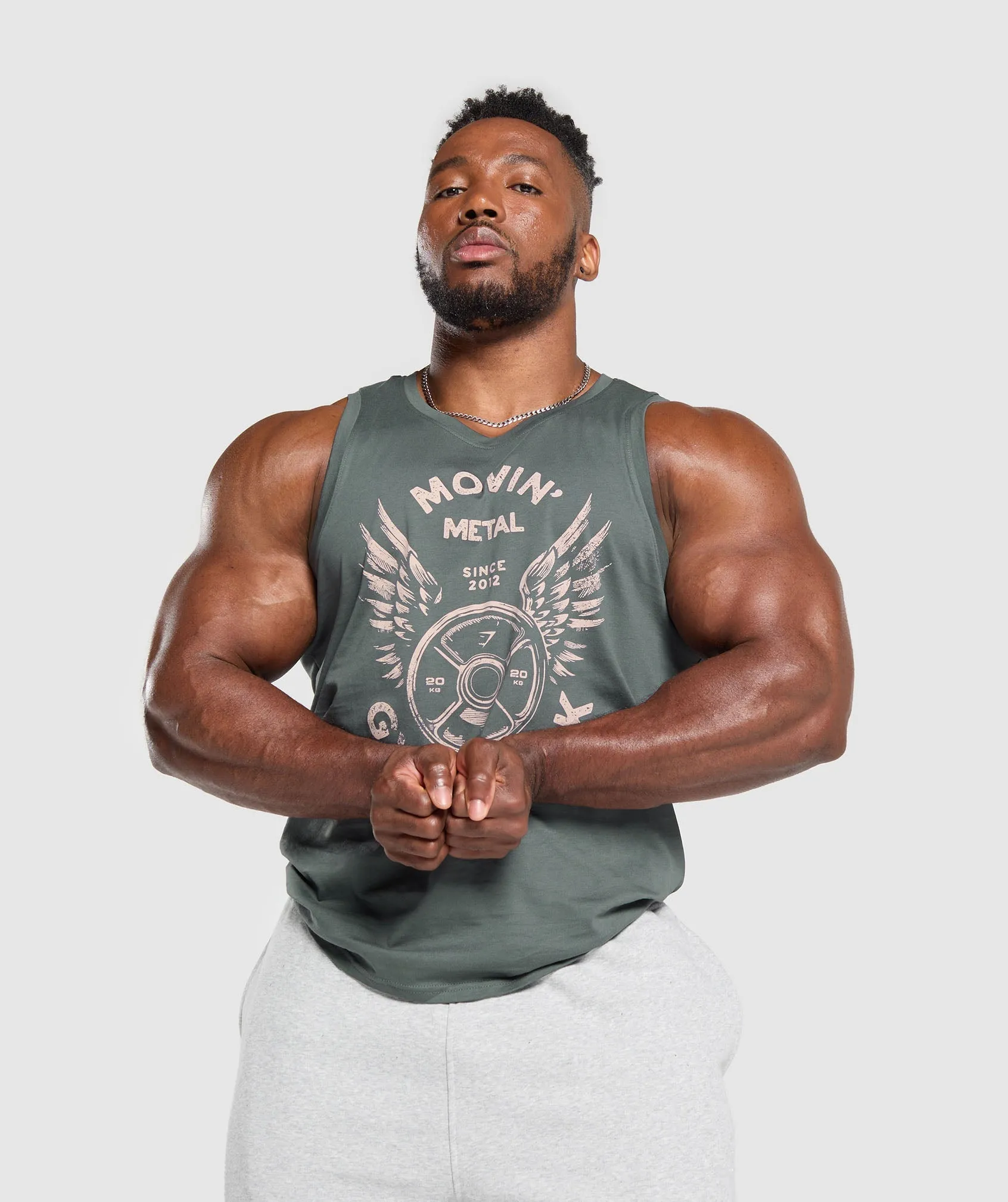 Gymshark Movin' Metal Graphic Tank - Slate Teal sold by Gymshark product image thumbnail 5