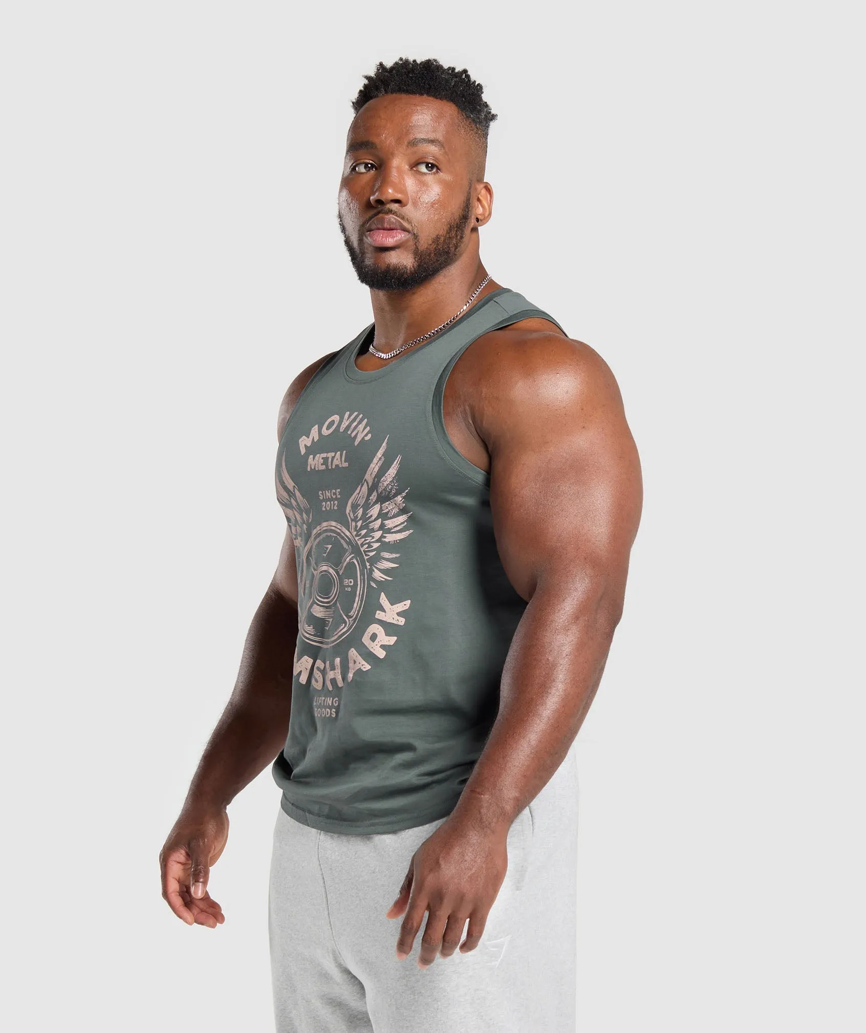 Gymshark Movin' Metal Graphic Tank - Slate Teal sold by Gymshark product image thumbnail 3
