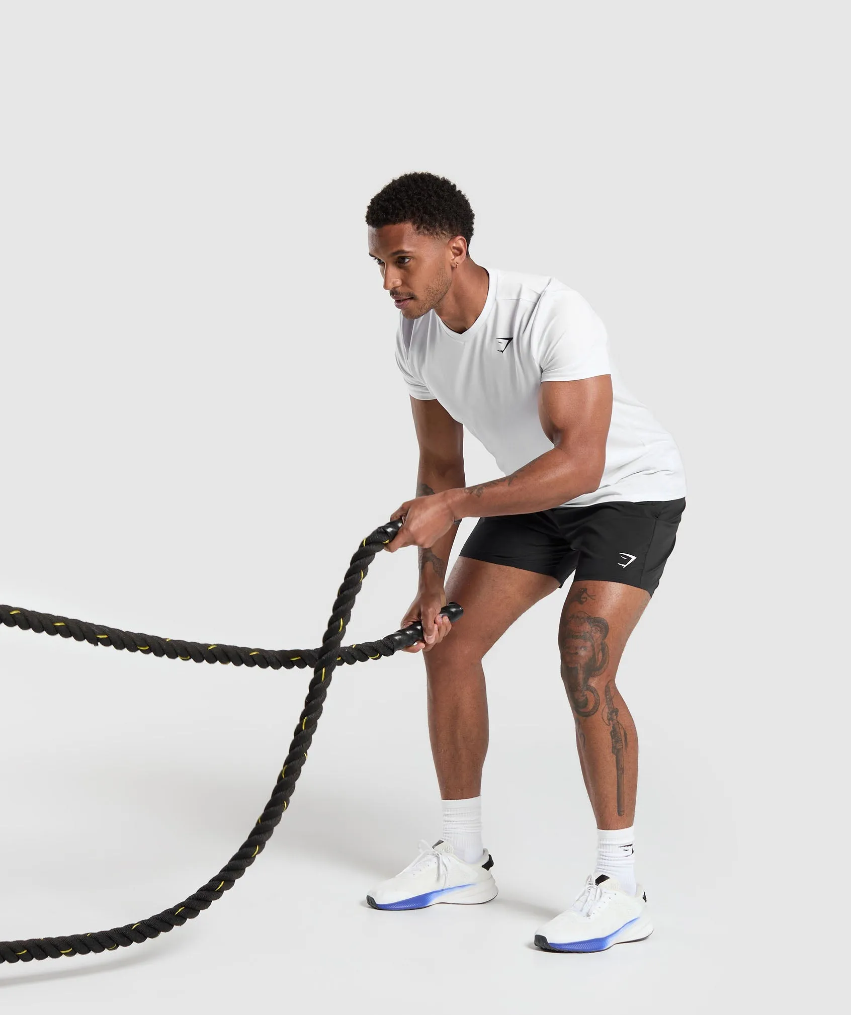 Gymshark Arrival V-Neck T Shirt - White sold by Gymshark product image thumbnail 4