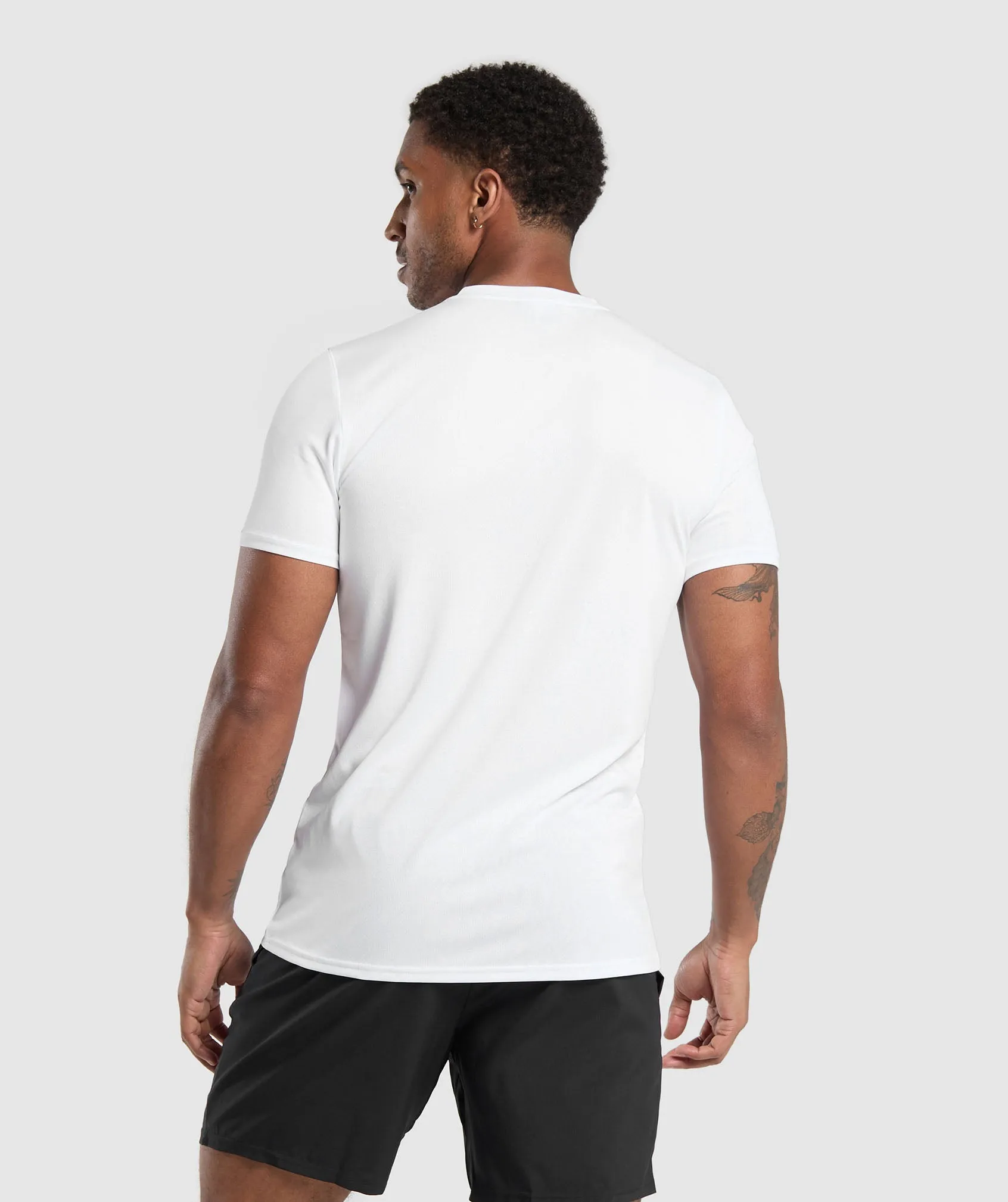 Gymshark Arrival V-Neck T Shirt - White sold by Gymshark product image thumbnail 2