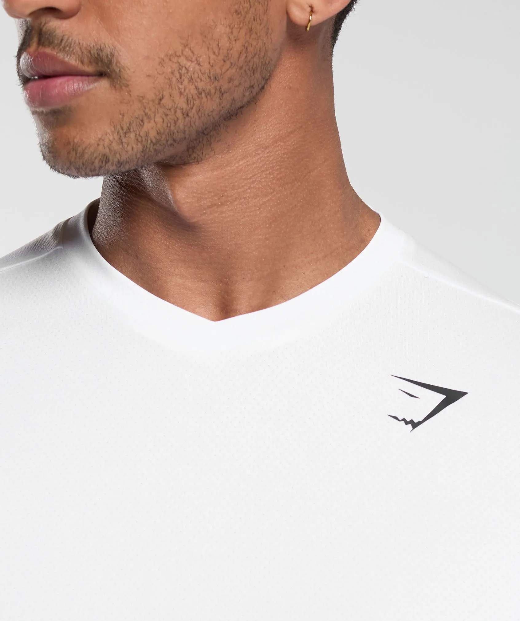 Gymshark Arrival V-Neck T Shirt - White sold by Gymshark product image thumbnail 5