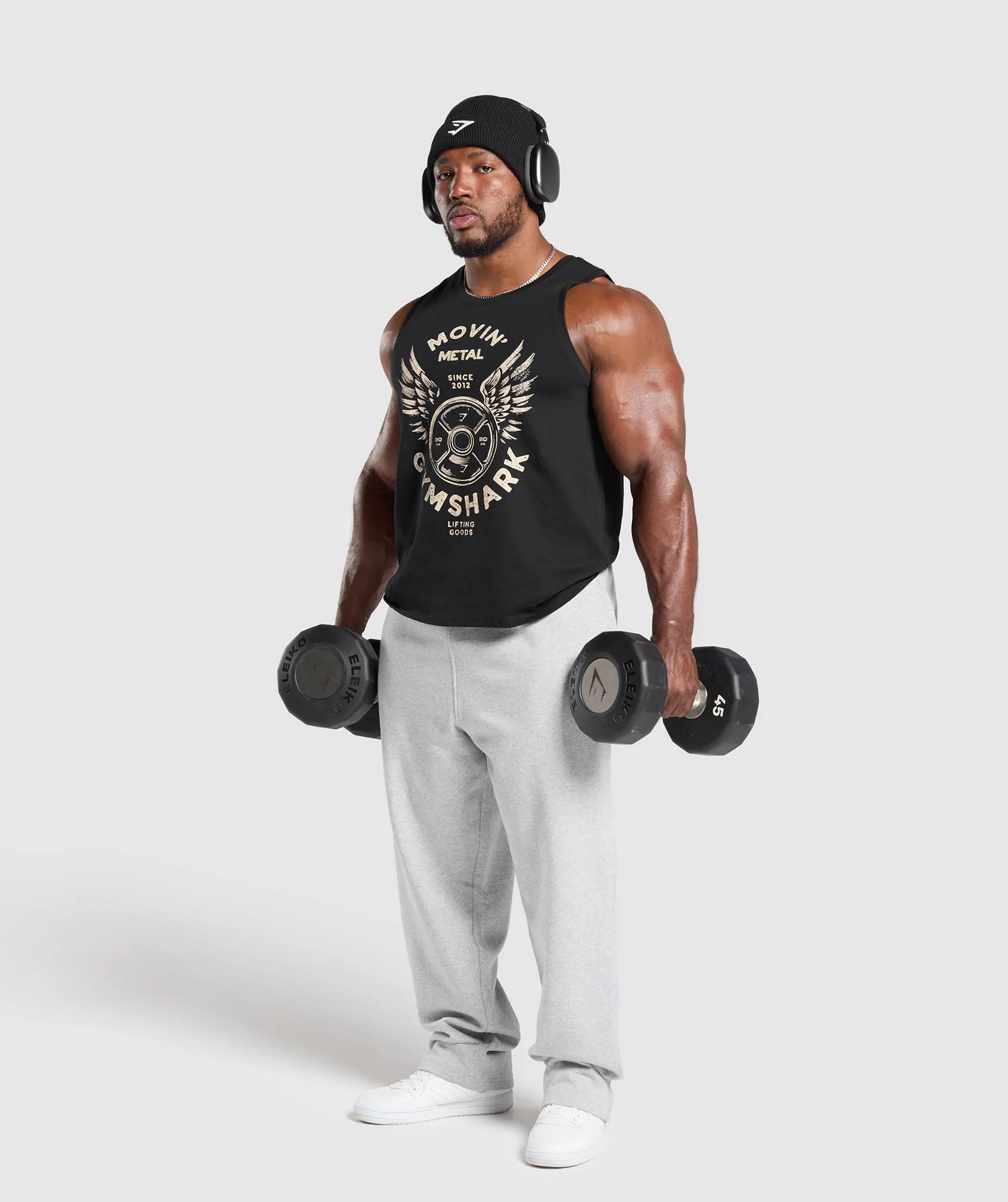 Gymshark Movin' Metal Graphic Tank - Black sold by Gymshark product image thumbnail 4