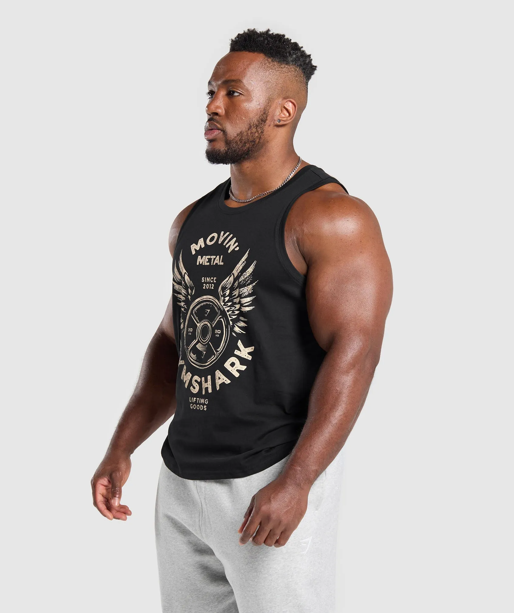 Gymshark Movin' Metal Graphic Tank - Black sold by Gymshark product image thumbnail 3