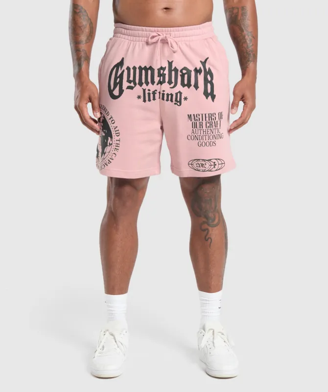 Gymshark Global Lifting Shorts - Light Pink sold by Gymshark