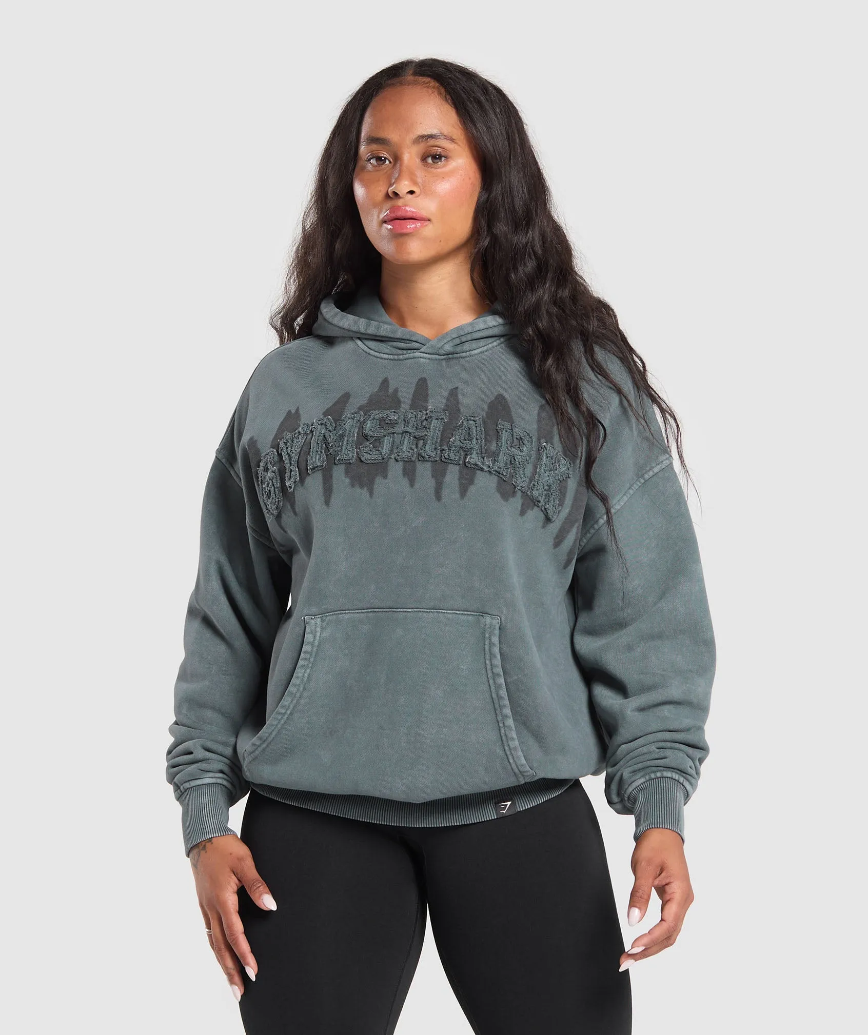 Gymshark Grunge Oversized Hoodie - Slate Teal sold by Gymshark