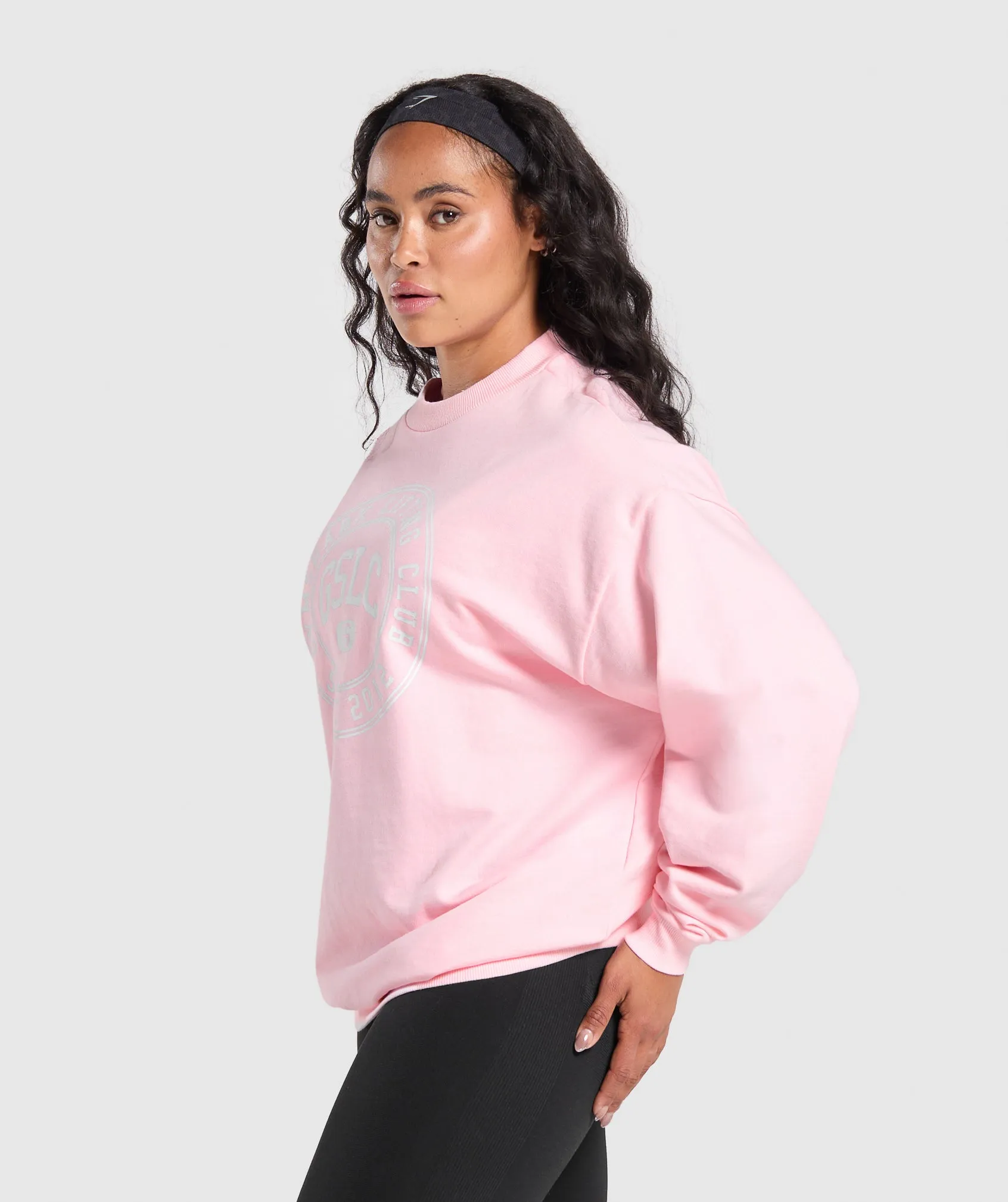 Gymshark GSLC Weight Graphic Sweater - Dolly Pink sold by Gymshark product image thumbnail 3
