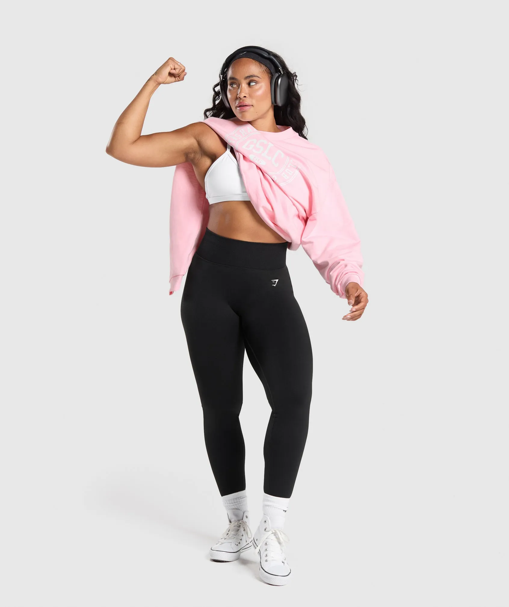 Gymshark GSLC Weight Graphic Sweater - Dolly Pink sold by Gymshark product image thumbnail 4