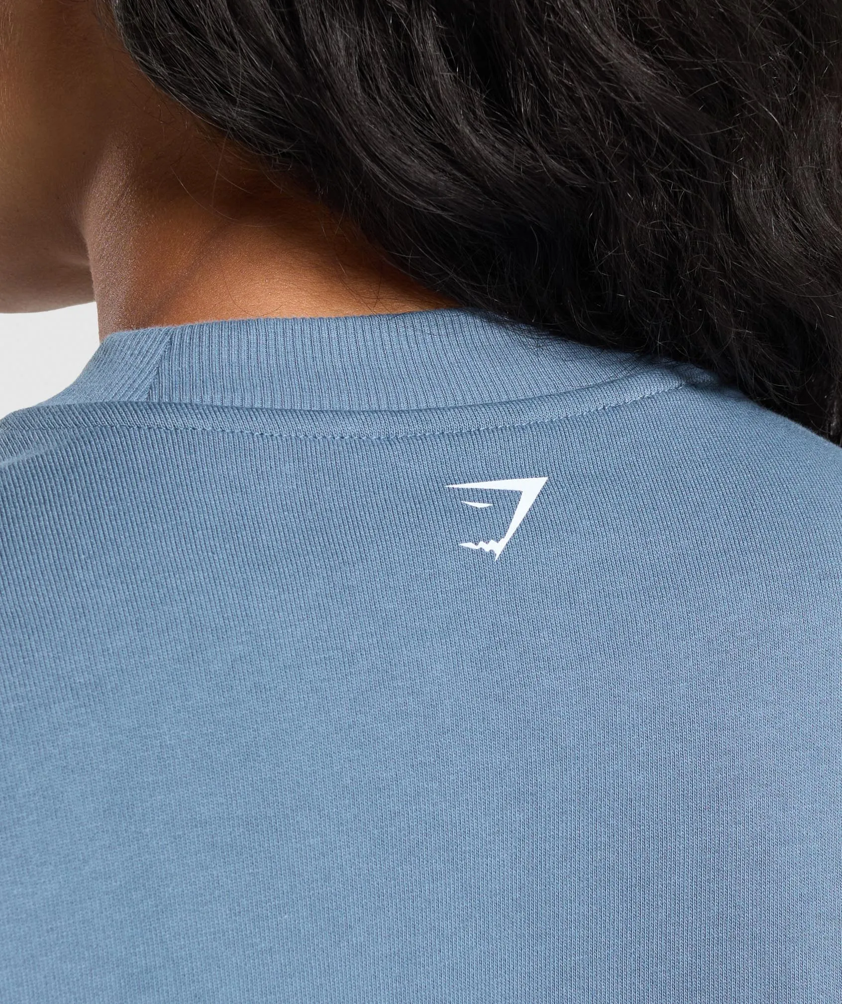 Gymshark GSLC Weight Graphic Sweater - Faded Blue sold by Gymshark product image thumbnail 5