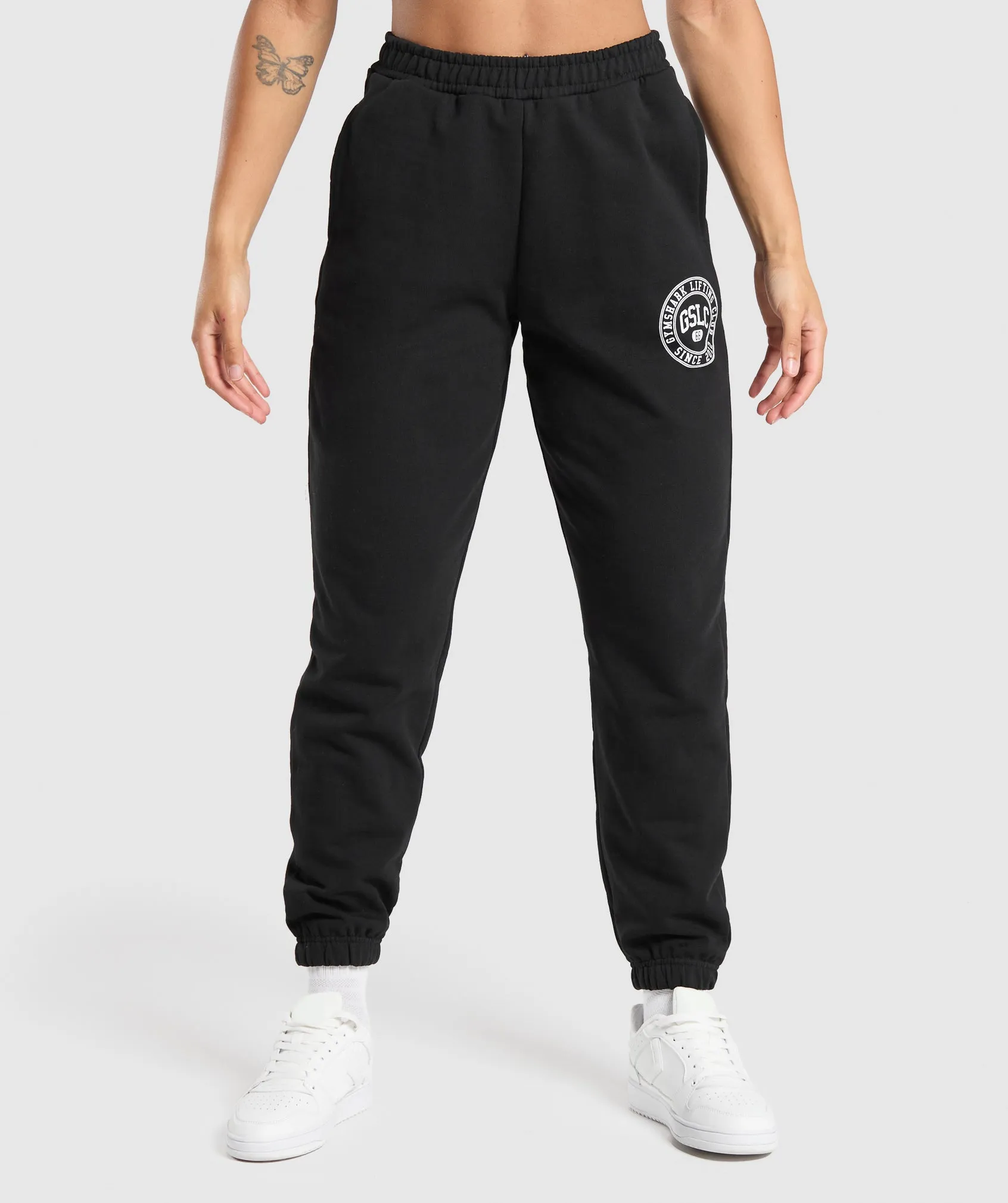 Gymshark GSLC Weight Graphic Pants - Black sold by Gymshark