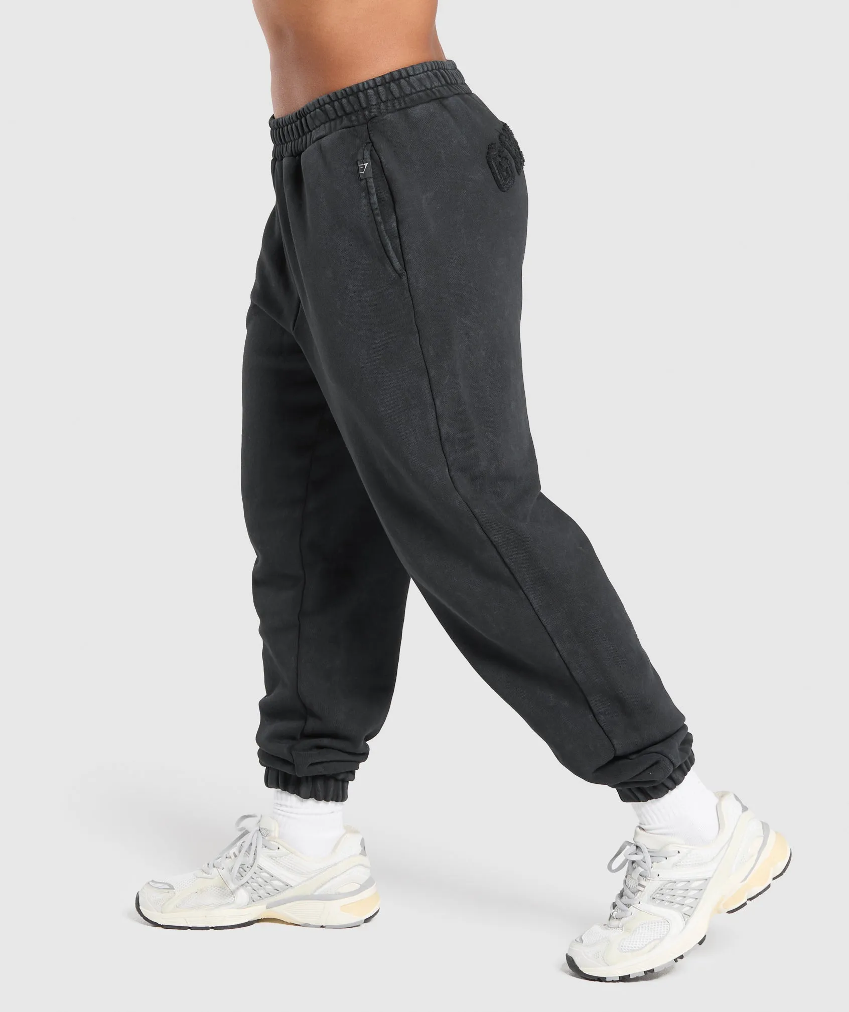 Gymshark Grunge Oversized Joggers - Black sold by Gymshark product image thumbnail 3