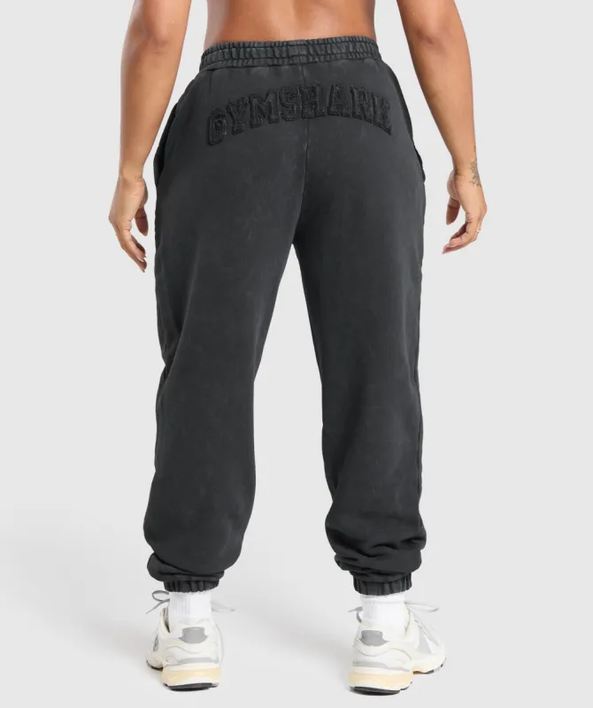 Gymshark Grunge Oversized Joggers - Black sold by Gymshark