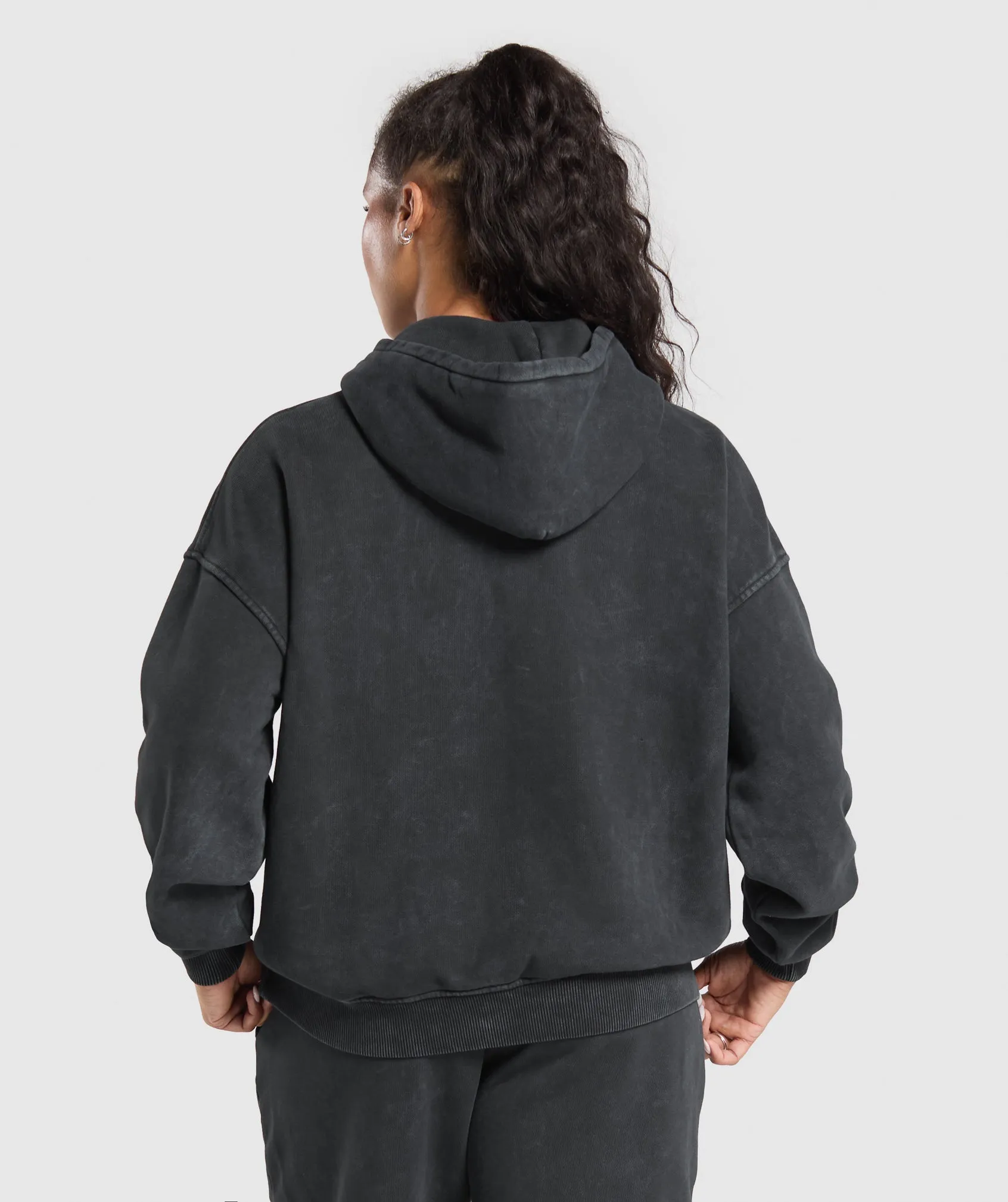 Gymshark Grunge Oversized Hoodie - Black sold by Gymshark product image thumbnail 2