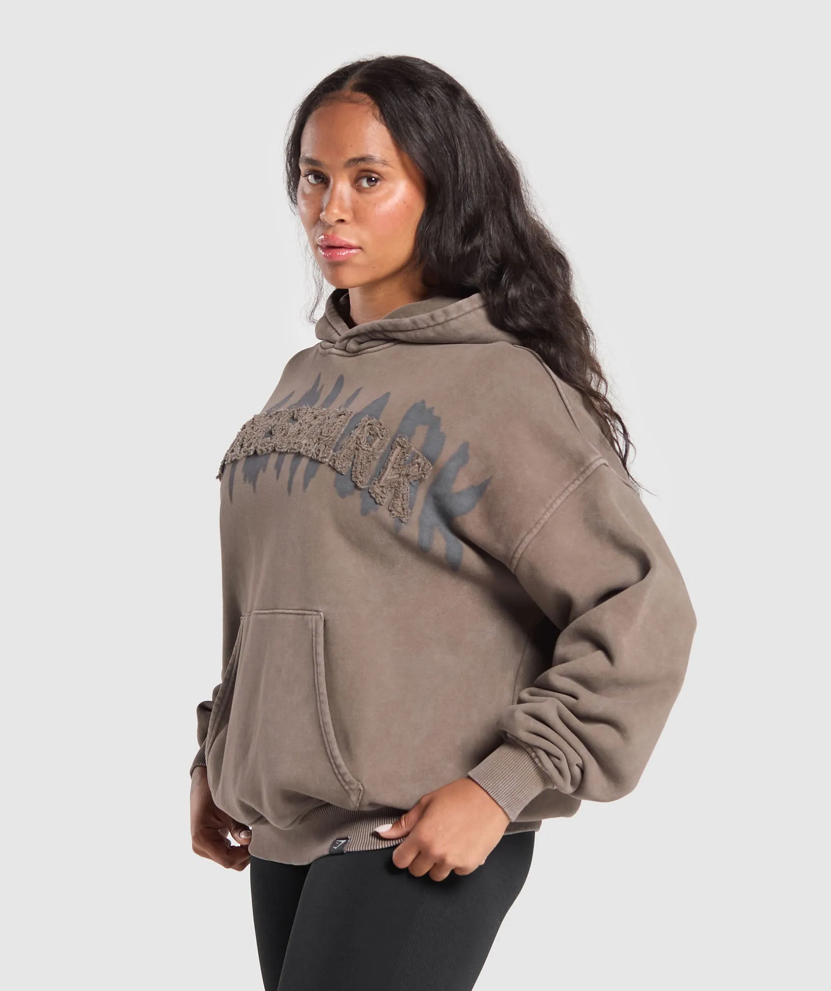 Gymshark Grunge Oversized Hoodie - Camo Brown sold by Gymshark product image thumbnail 3
