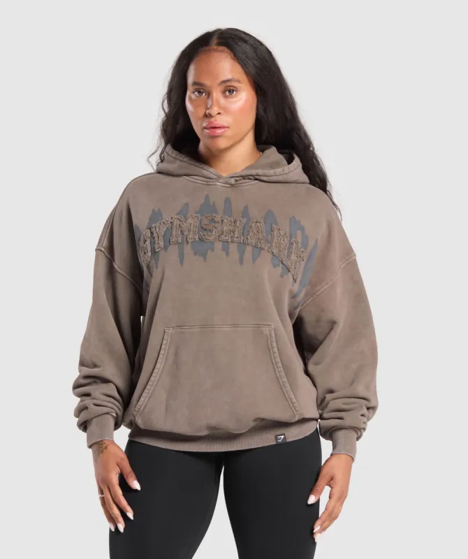 Gymshark Grunge Oversized Hoodie - Camo Brown sold by Gymshark
