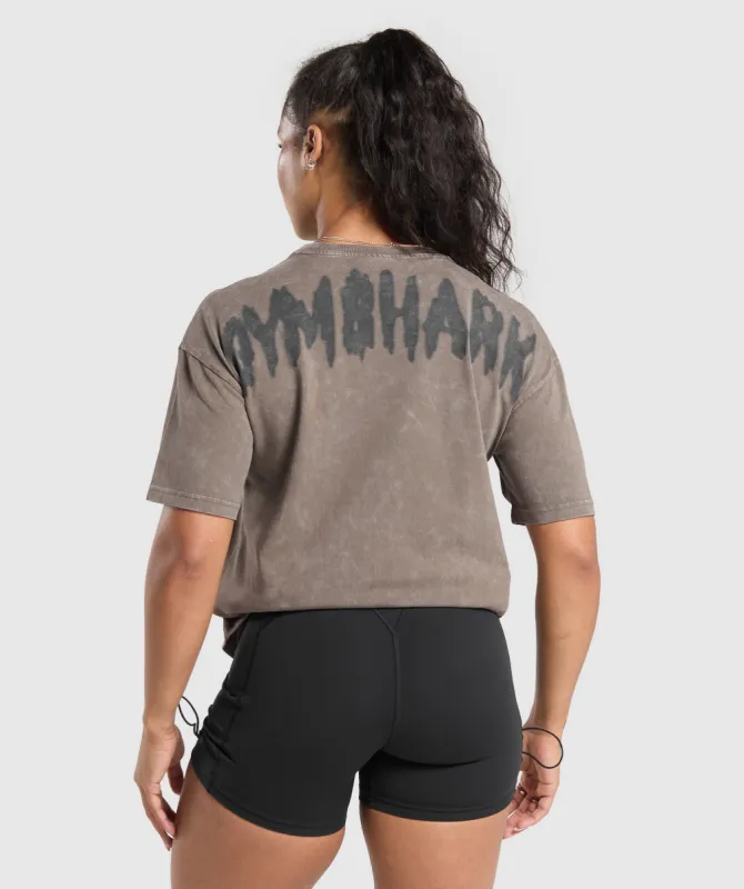 Gymshark Grunge Oversized T-Shirt - Camo Brown sold by Gymshark