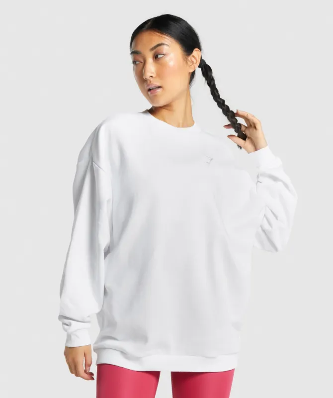 Gymshark Training Oversized Sweatshirt - White sold by Gymshark
