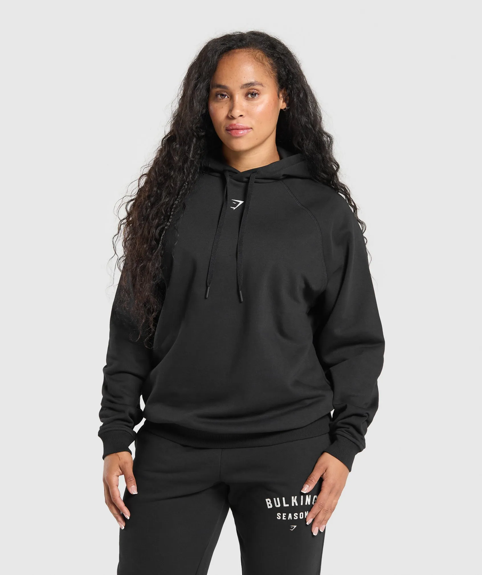 Gymshark Bulking Season Brushed Hoodie - Black sold by Gymshark product image thumbnail 2