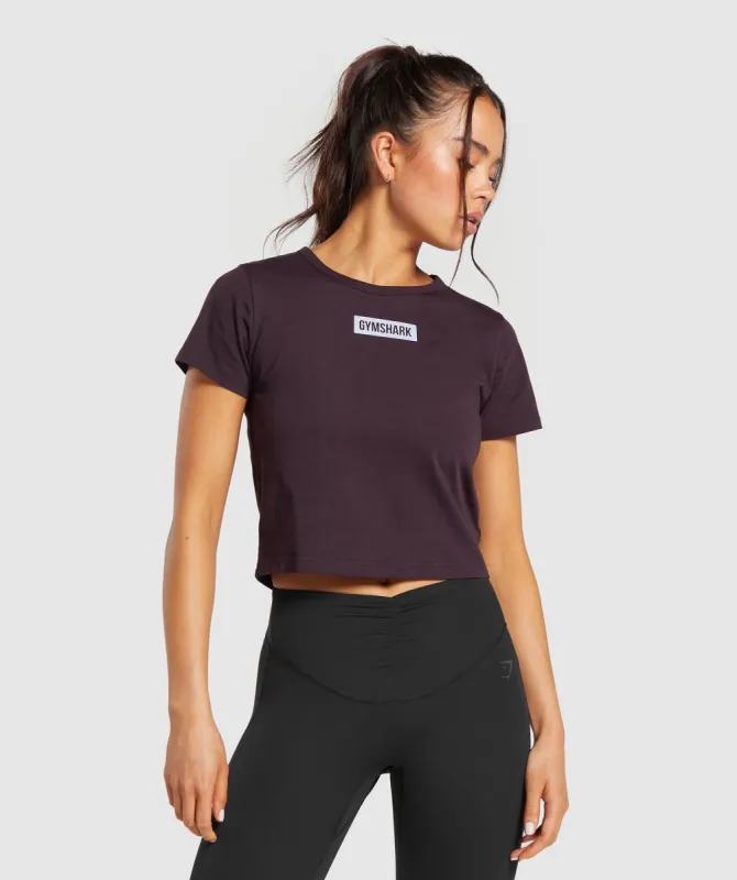 Gymshark Block Crop Top - Plum Brown sold by Gymshark